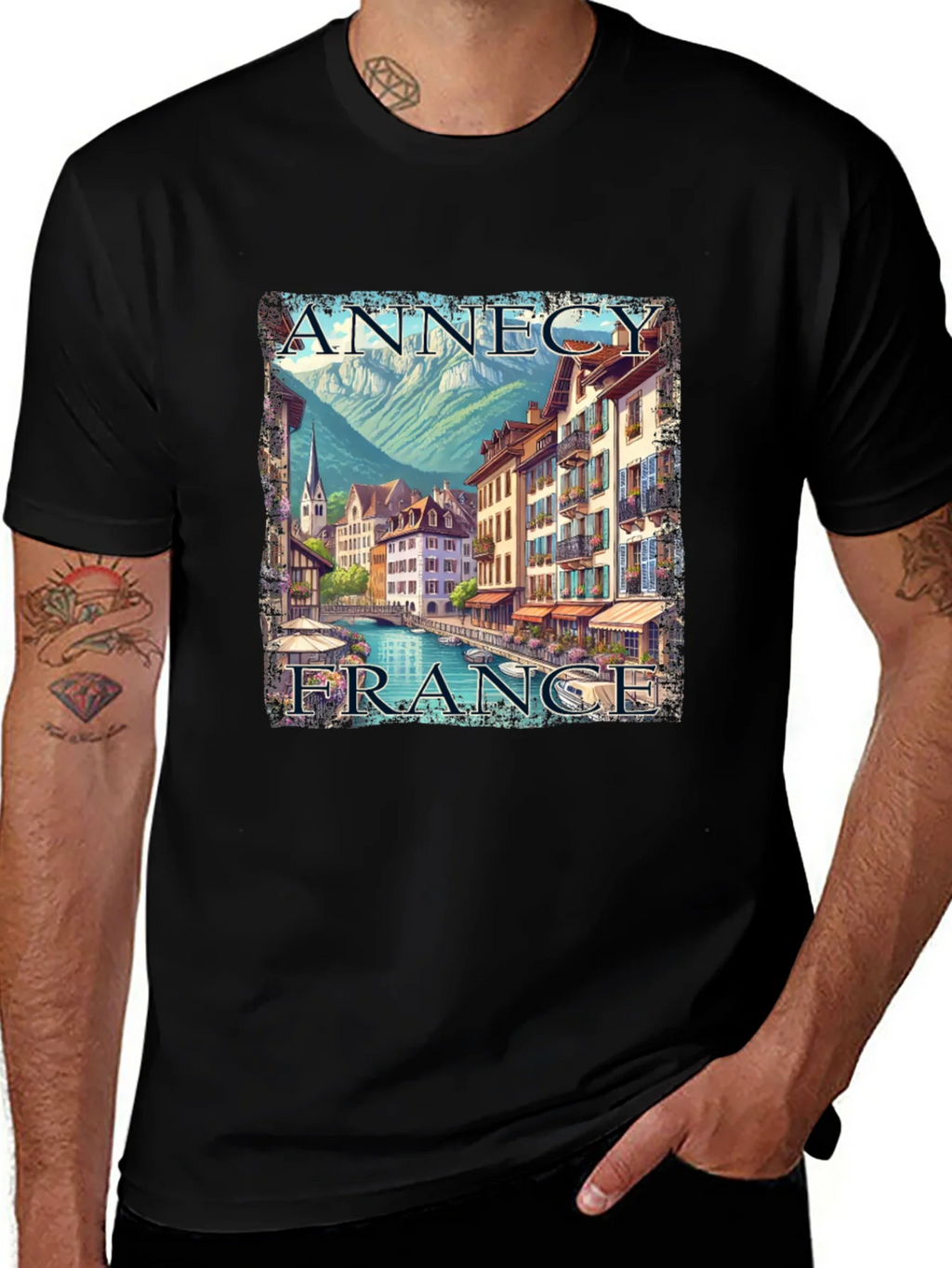 Annecy France T-Shirt - Cityscape Graphic Tee product image 1