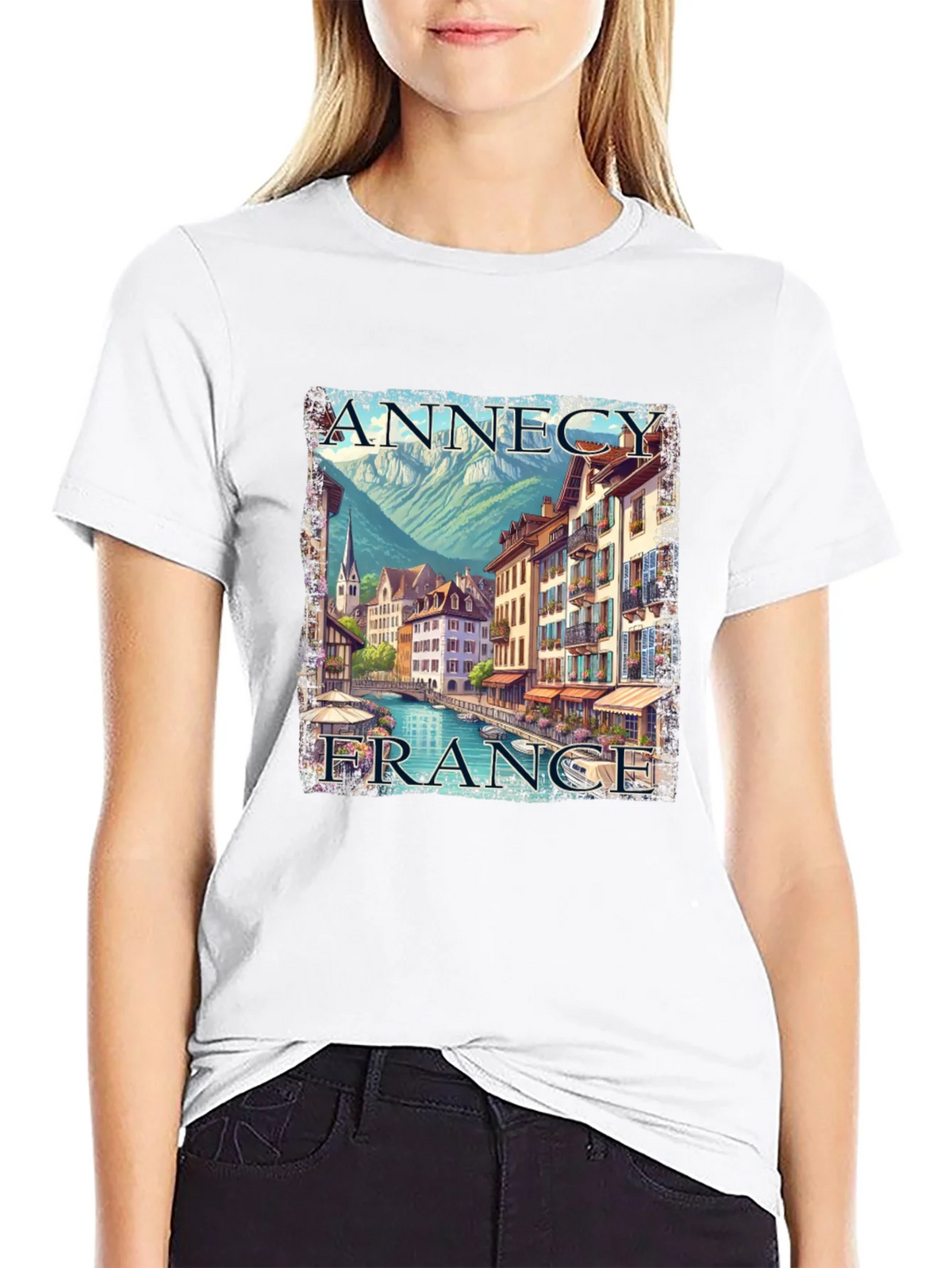 Annecy France T-Shirt - Cityscape Graphic Tee product image 5