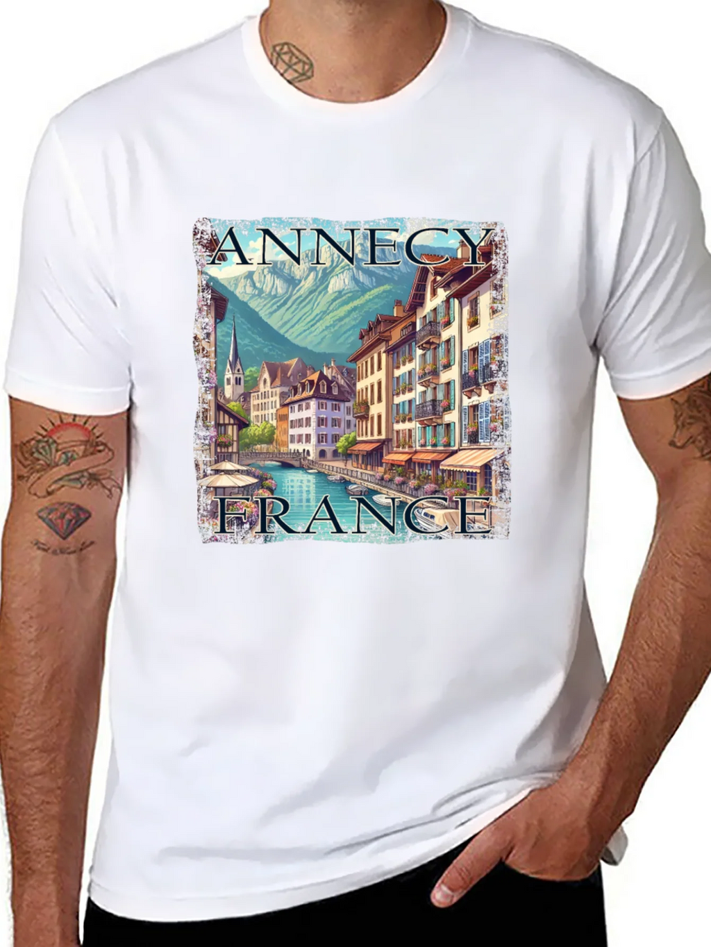 Annecy France T-Shirt - Cityscape Graphic Tee product image 4