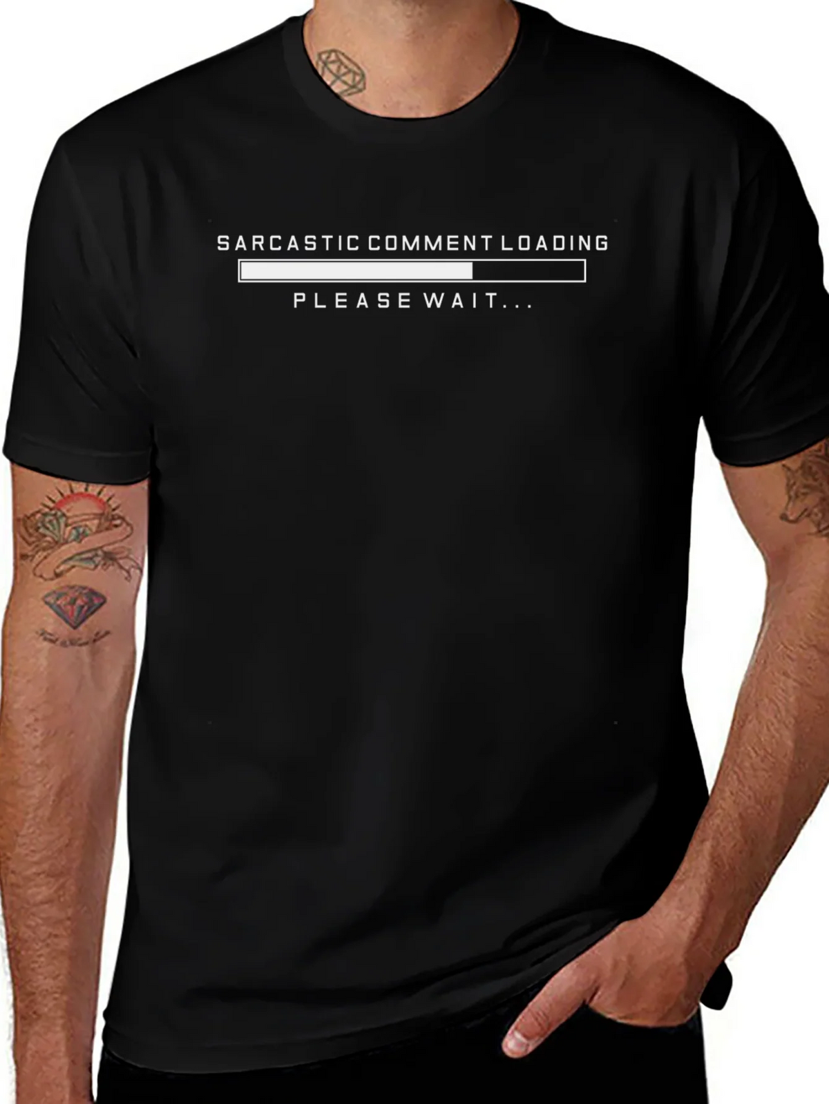 Sarcastic Comment Loading Black T-Shirt product image 1
