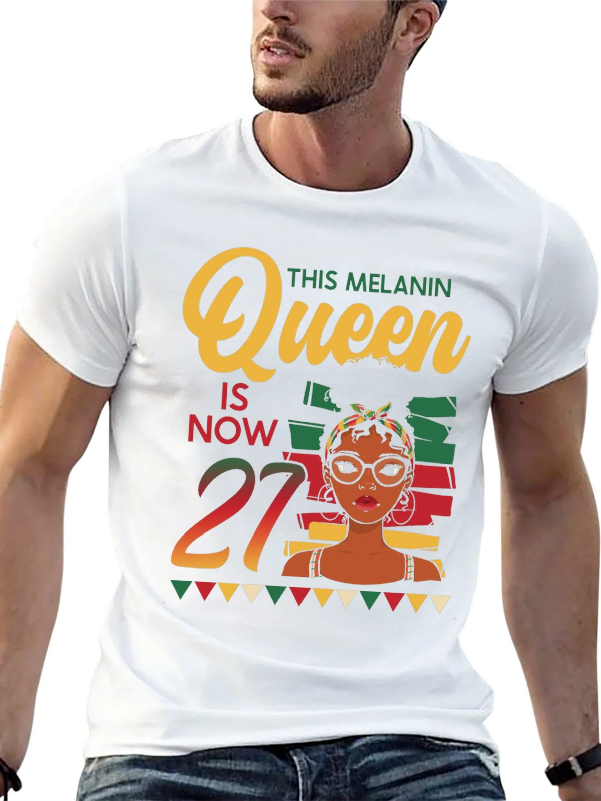 Melanin Queen 27th Birthday T-Shirt product image 11