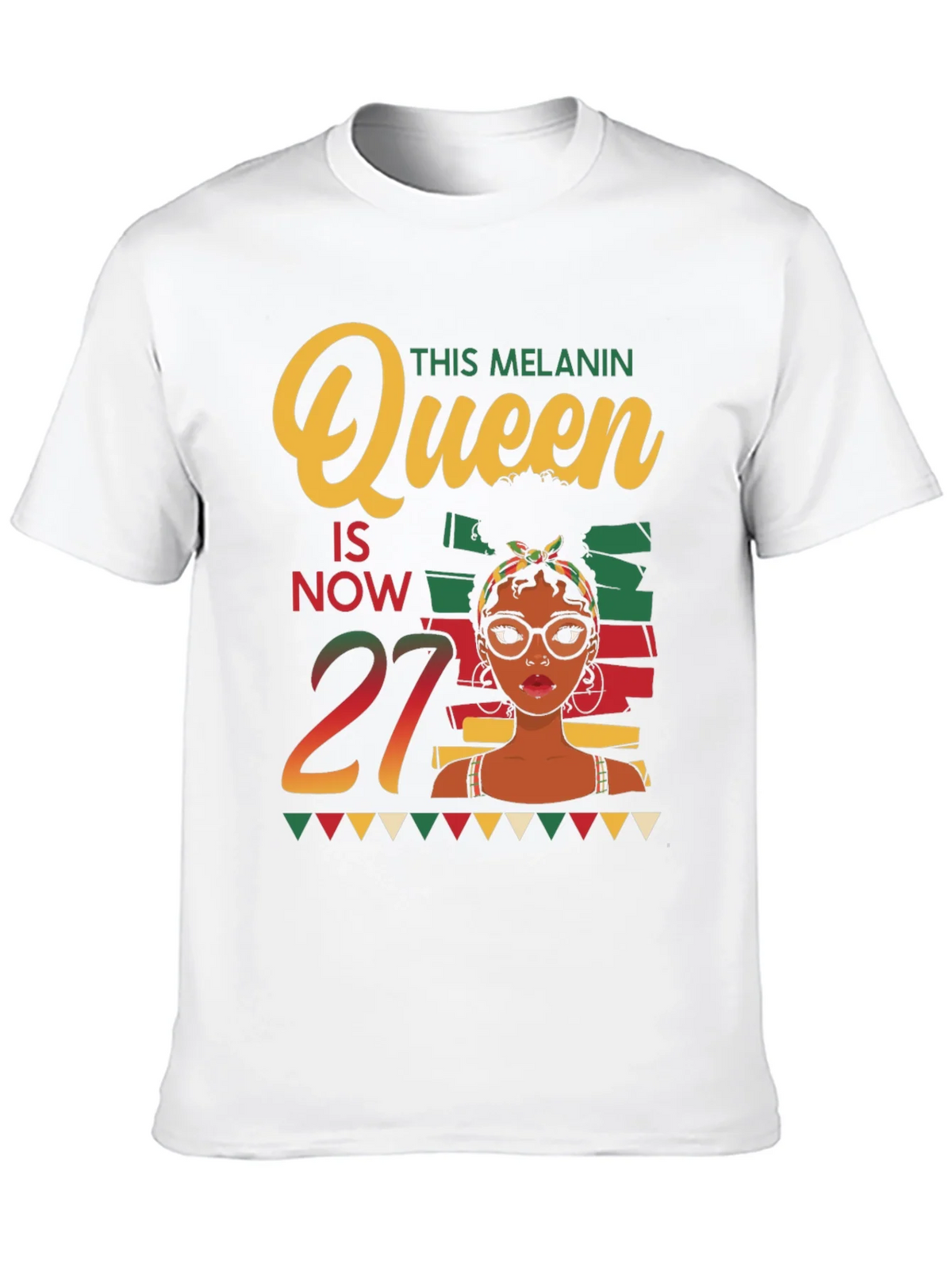 Melanin Queen 27th Birthday T-Shirt product image 8