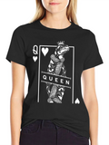Queen Lizard T-Shirt - Reptile Card Graphic Tee product image 1
