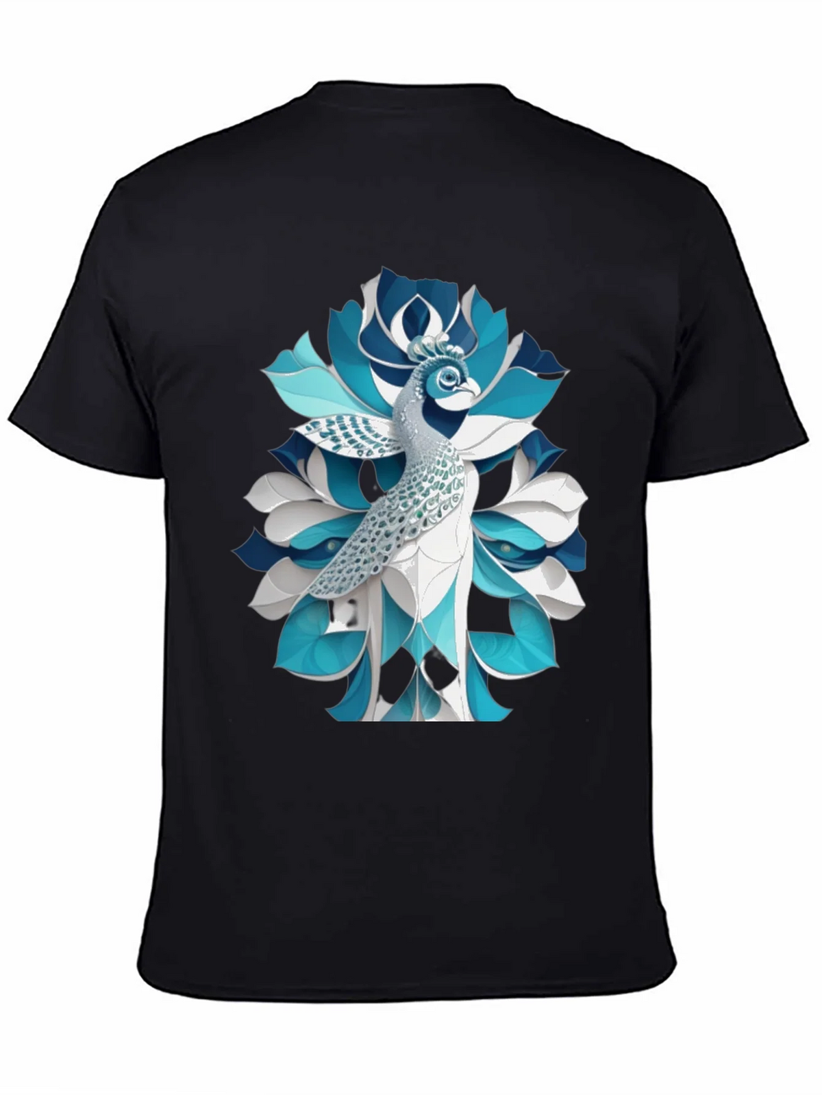 Peacock Graphic Tee - Unique Bird Art product image 2