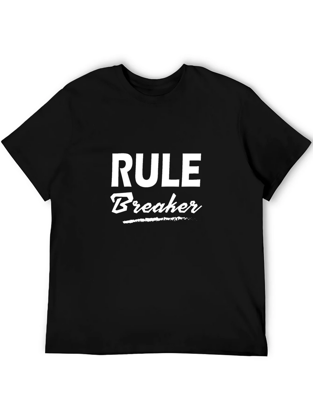 Rule Breaker Graphic Tee - Black Cotton T-Shirt product image 5