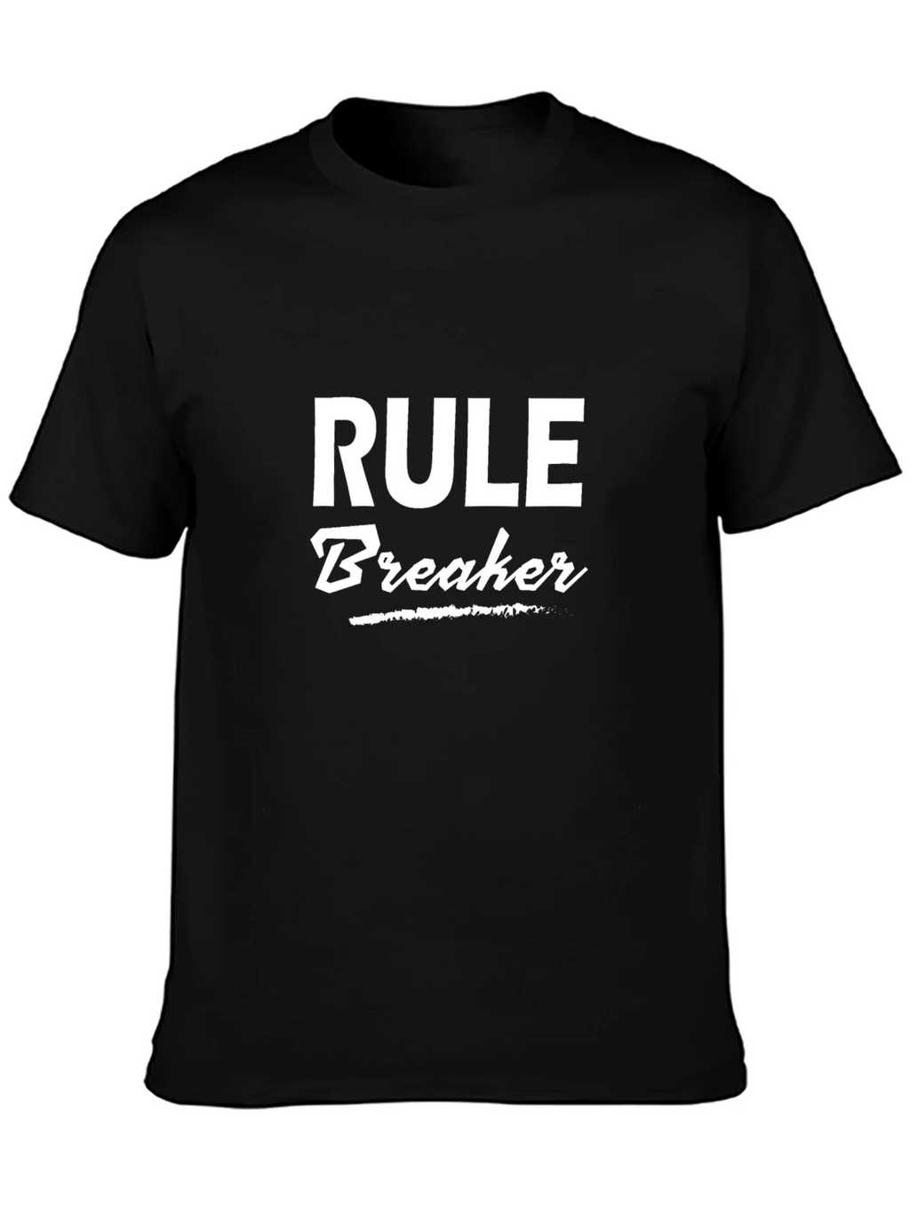 Rule Breaker Graphic Tee - Black Cotton T-Shirt product image 3