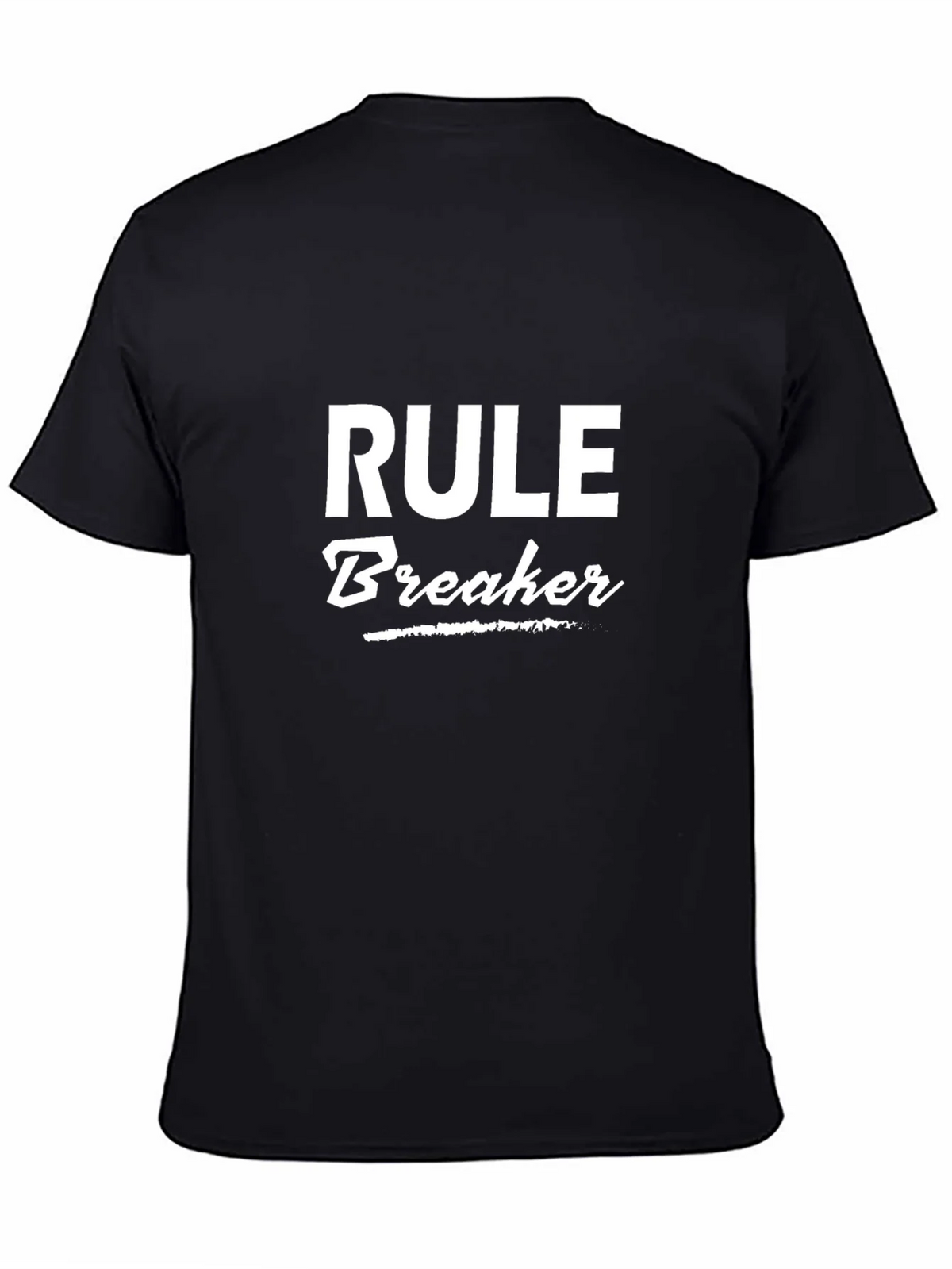 Rule Breaker Graphic Tee - Black Cotton T-Shirt product image 4