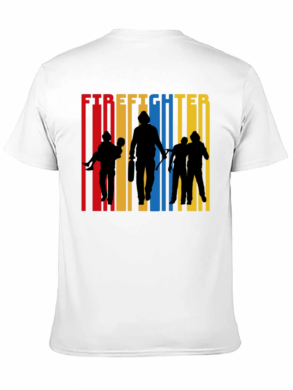Firefighter Silhouette Graphic Tee - Crew Neck Cotton product image 8