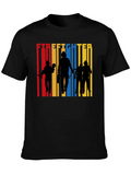 Firefighter Silhouette Graphic Tee - Crew Neck Cotton product image 1