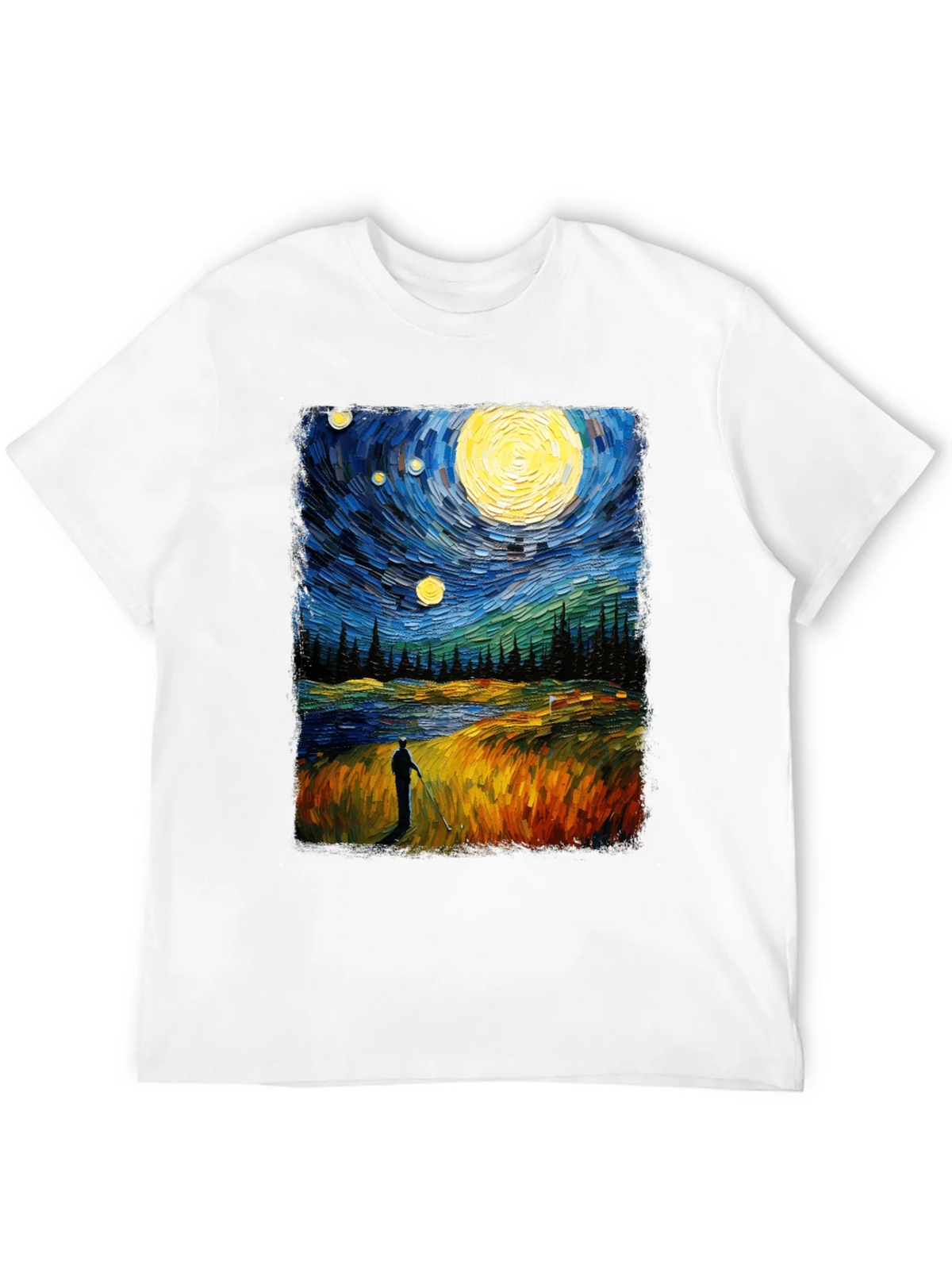 Starry Night Golfer Graphic Tee product image 11