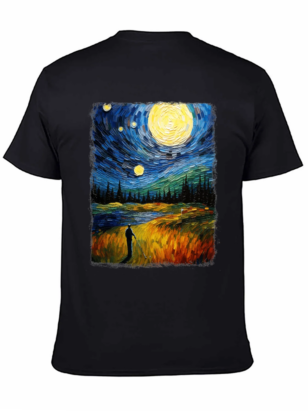 Starry Night Golfer Graphic Tee product image 4