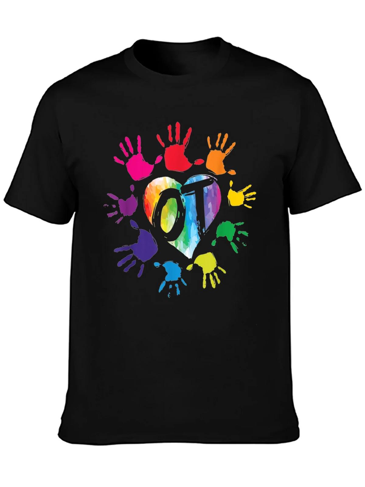 OT Rainbow Heart Handprint T-Shirt product image 3