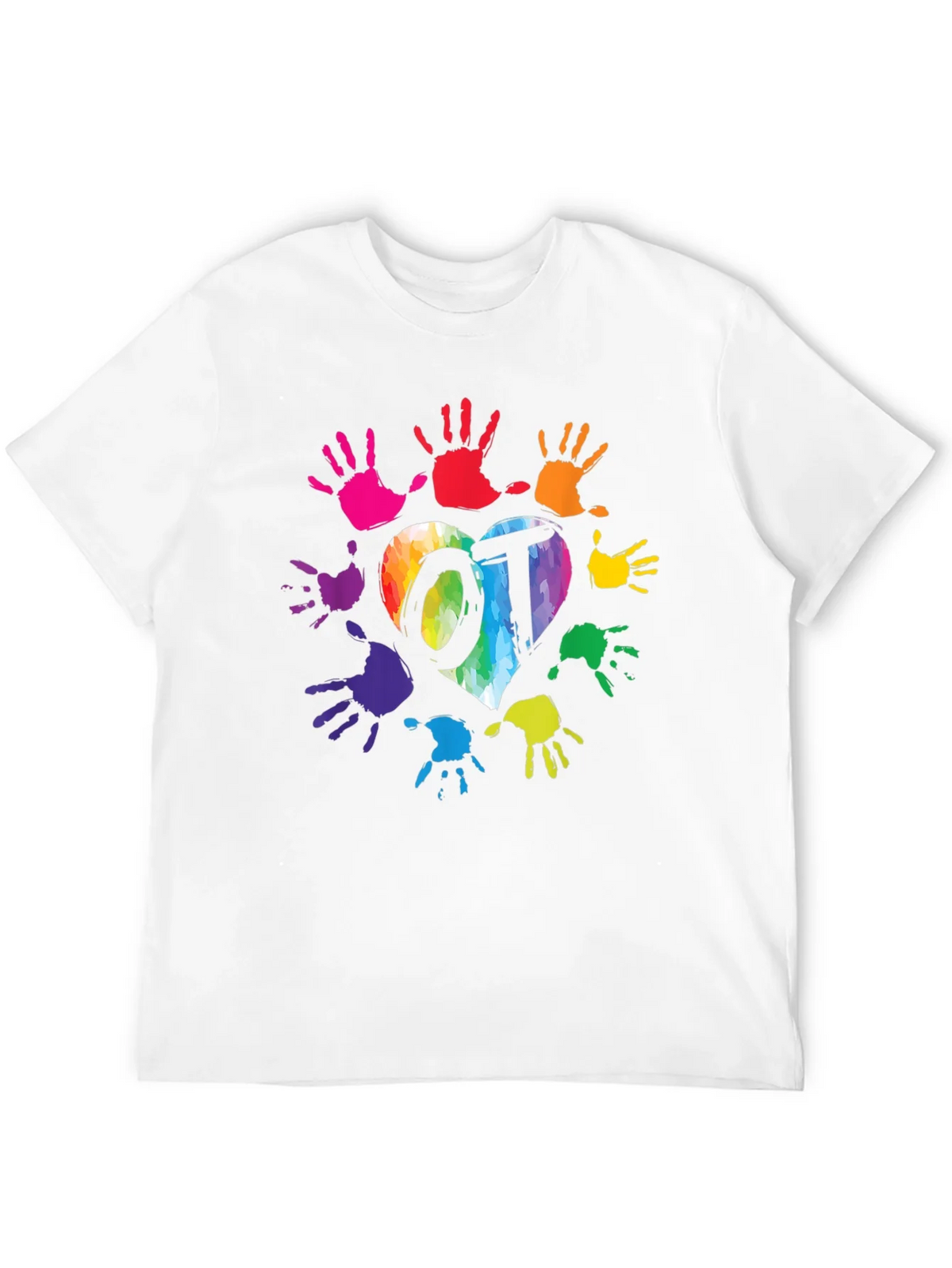 OT Rainbow Heart Handprint T-Shirt product image 11