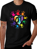 OT Rainbow Heart Handprint T-Shirt product image 1