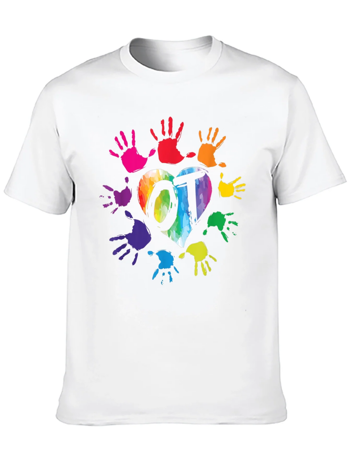 OT Rainbow Heart Handprint T-Shirt product image 9