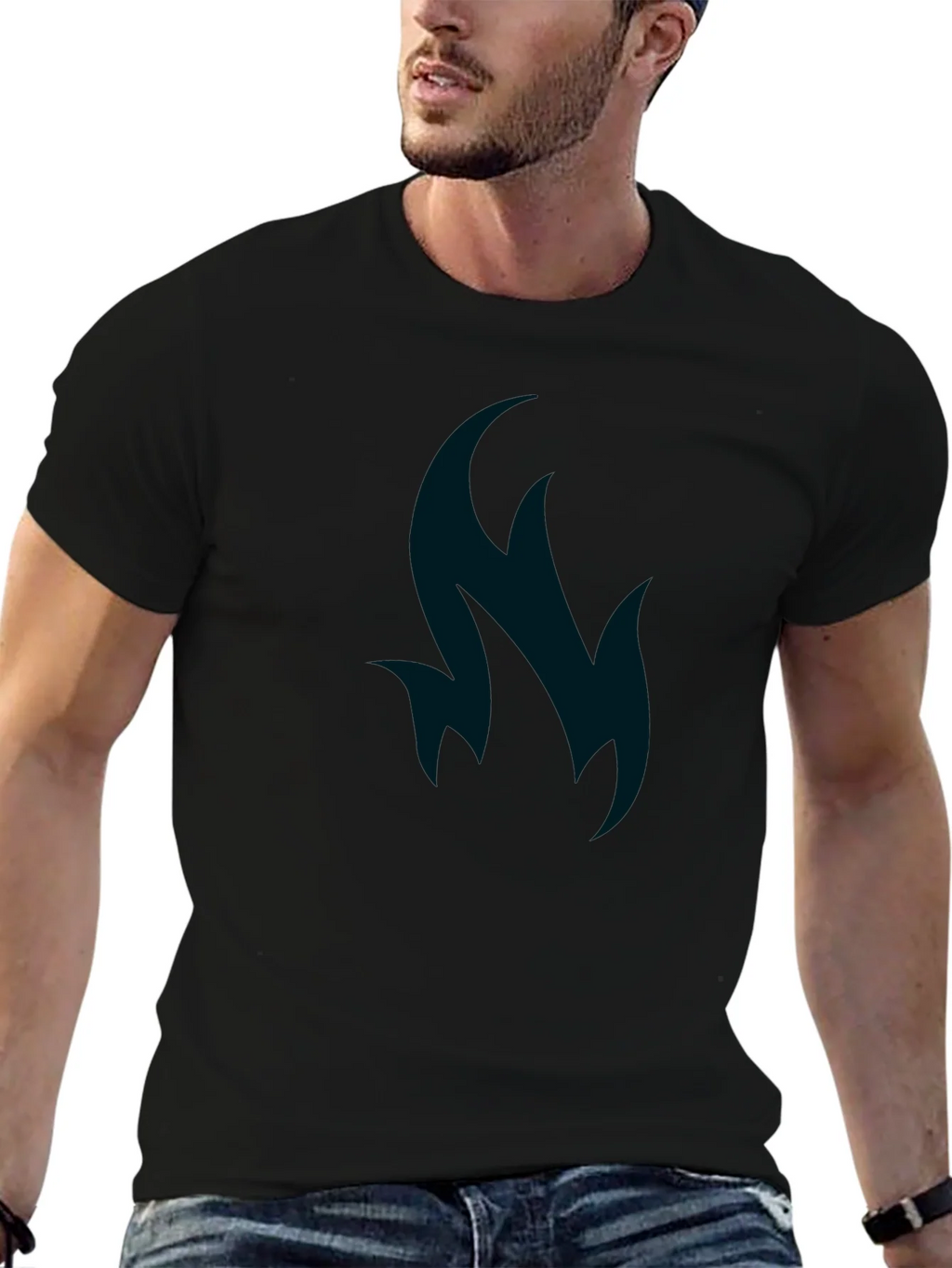 Abstract Flame Graphic Tee - Soft Cotton Blend product image 6