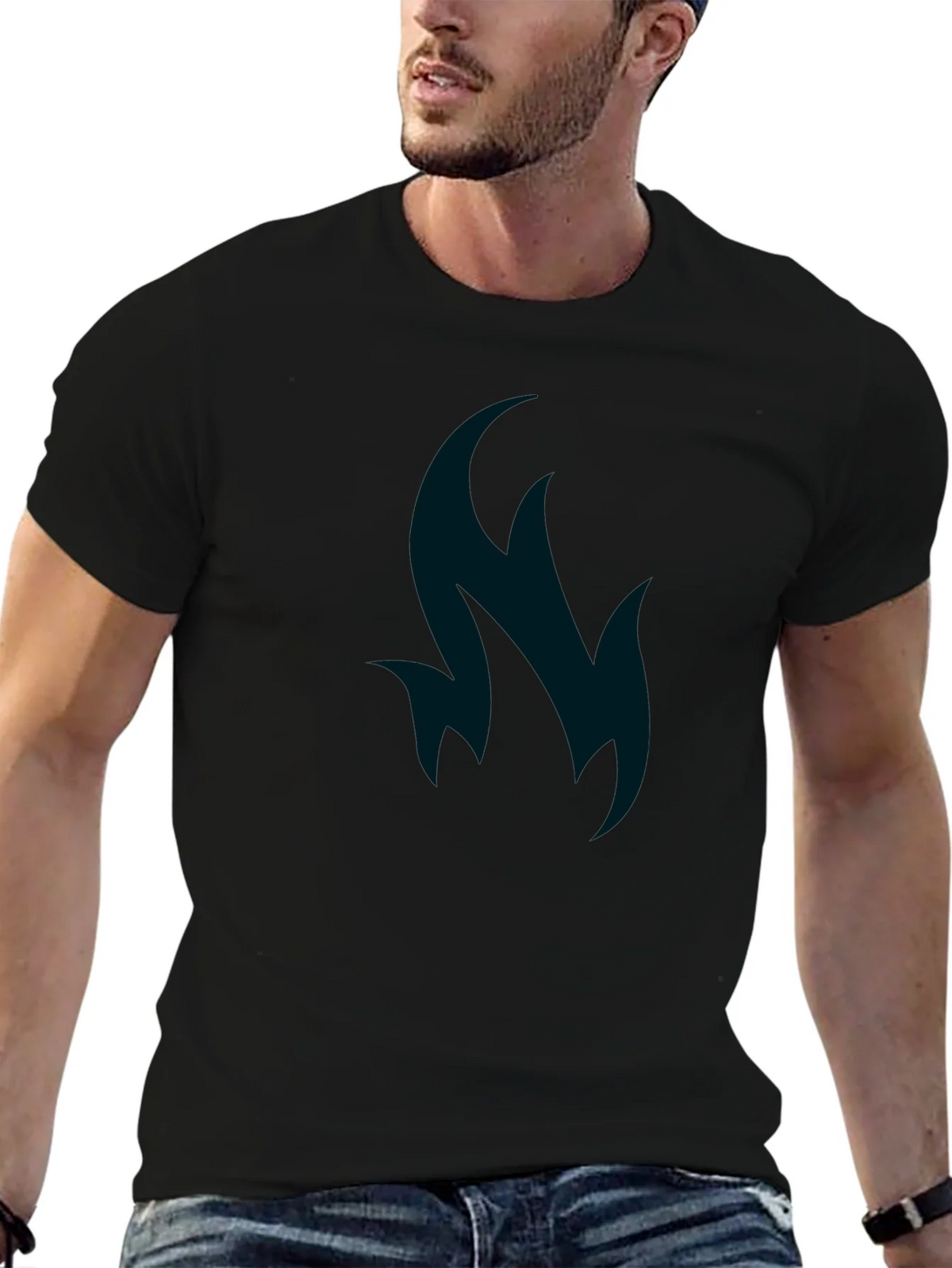 Abstract Flame Graphic Tee - Soft Cotton Blend product image 6