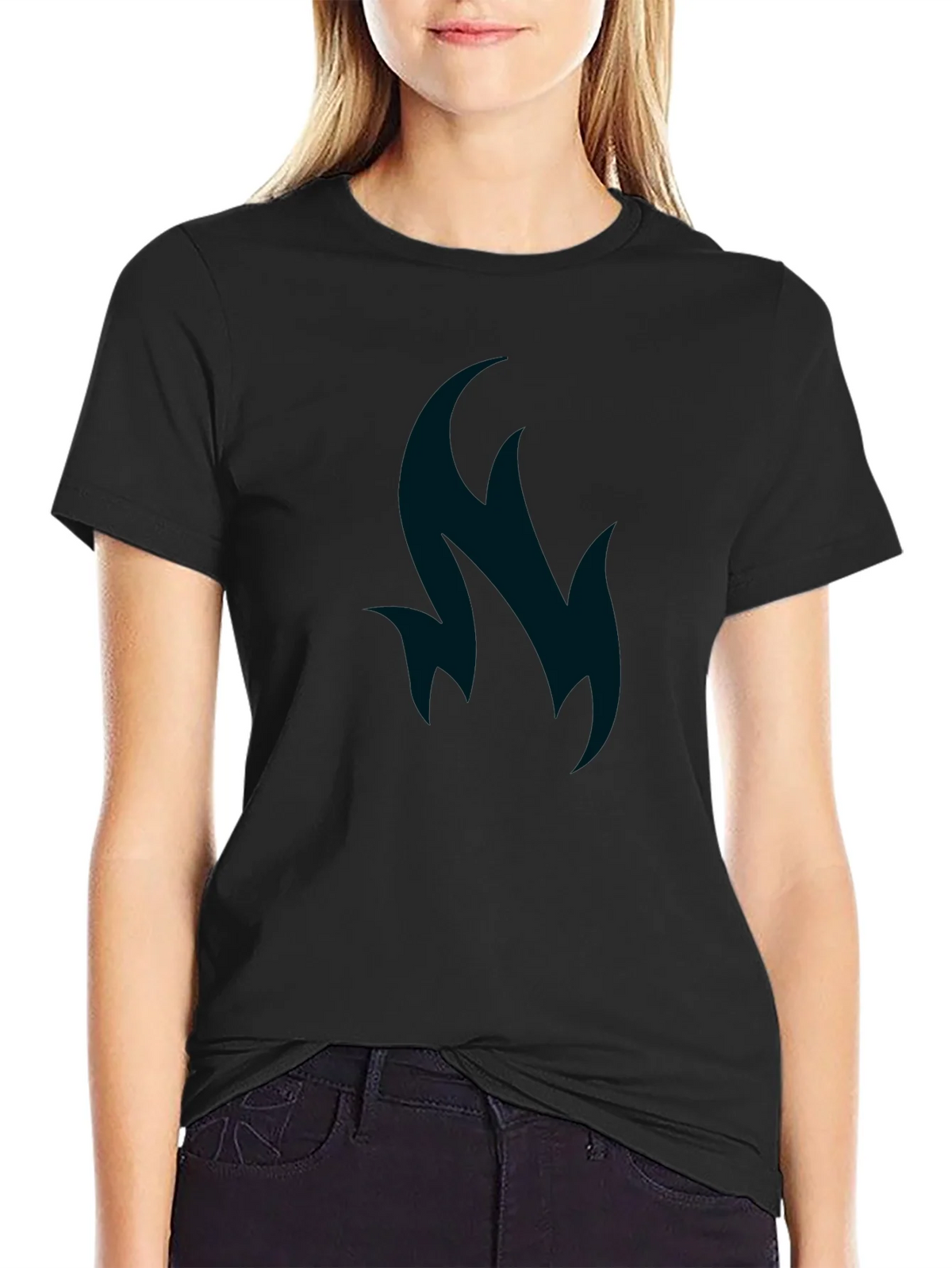 Abstract Flame Graphic Tee - Soft Cotton Blend product image 2