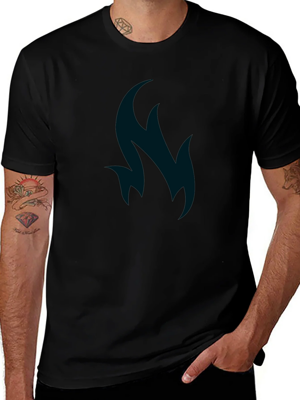 Abstract Flame Graphic Tee - Soft Cotton Blend product image 1