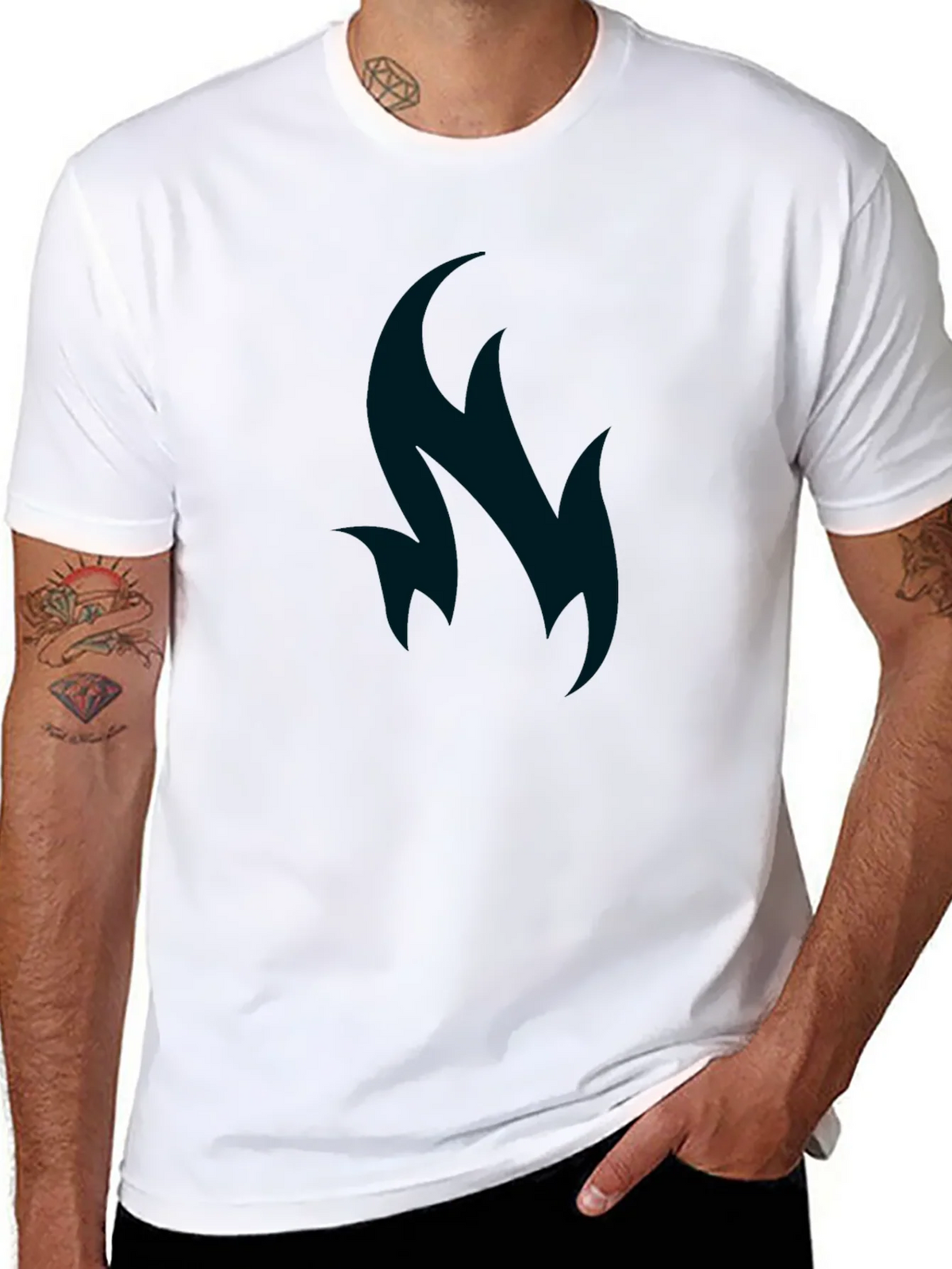 Abstract Flame Graphic Tee - Soft Cotton Blend product image 7