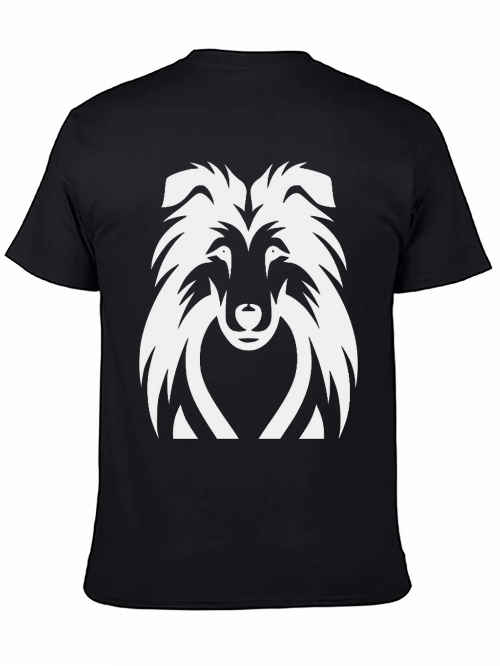 Collie Dog Graphic Tee - Black Cotton T-Shirt product image 4