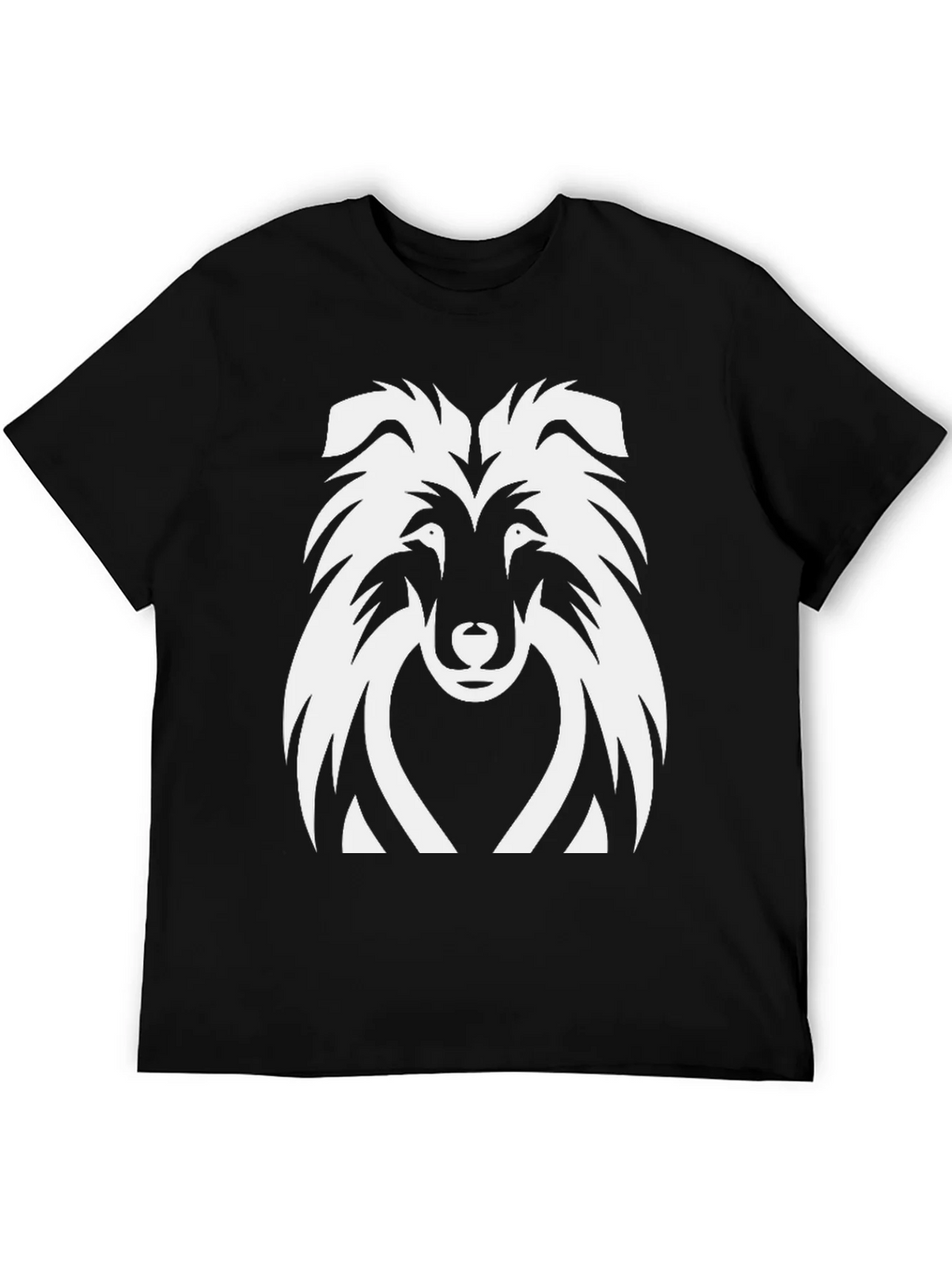 Collie Dog Graphic Tee - Black Cotton T-Shirt product image 5