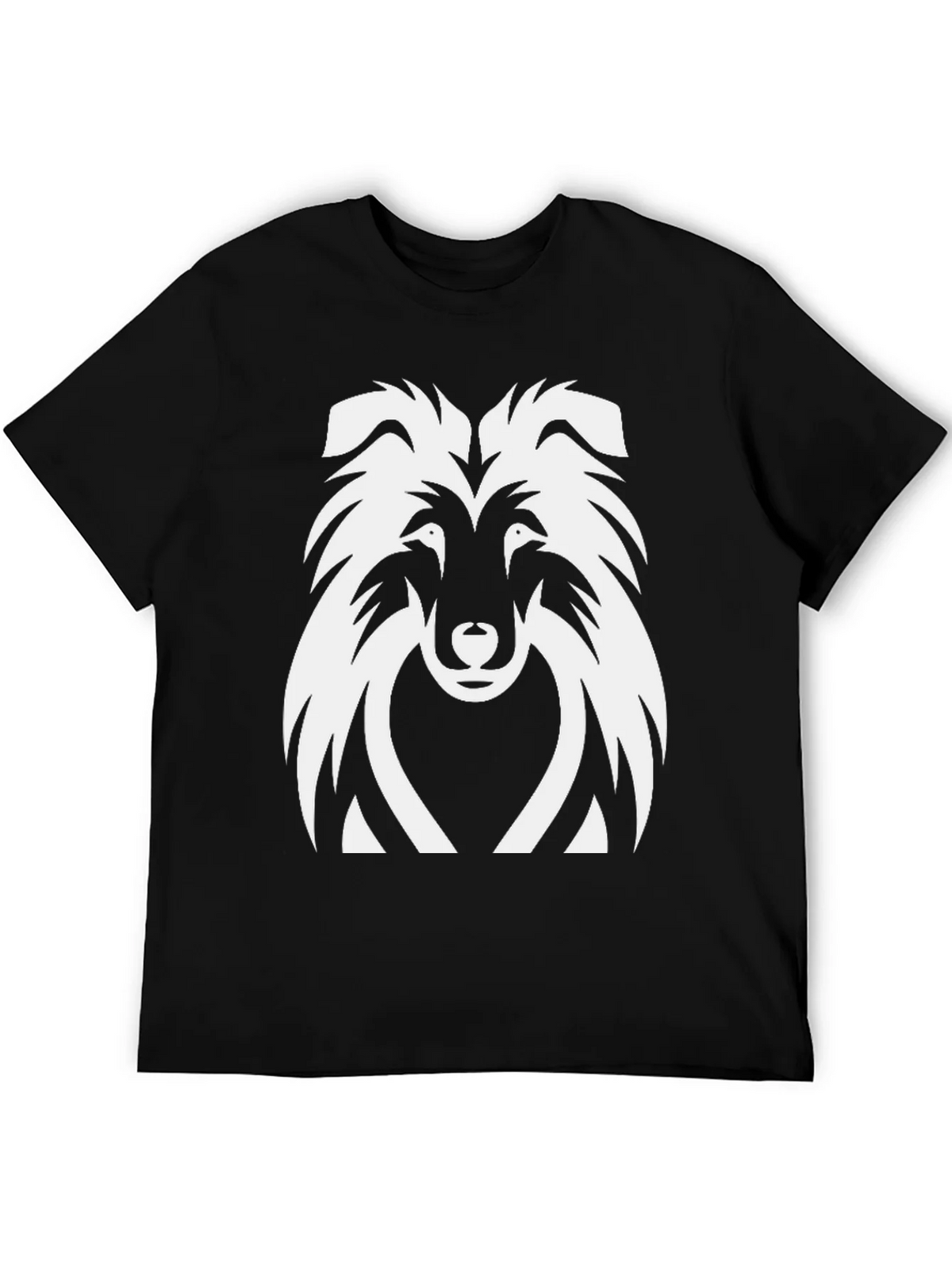 Collie Dog Graphic Tee - Black Cotton T-Shirt product image 5
