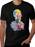 Skeleton Singer Graphic Tee - Cool Skull Design product image 1