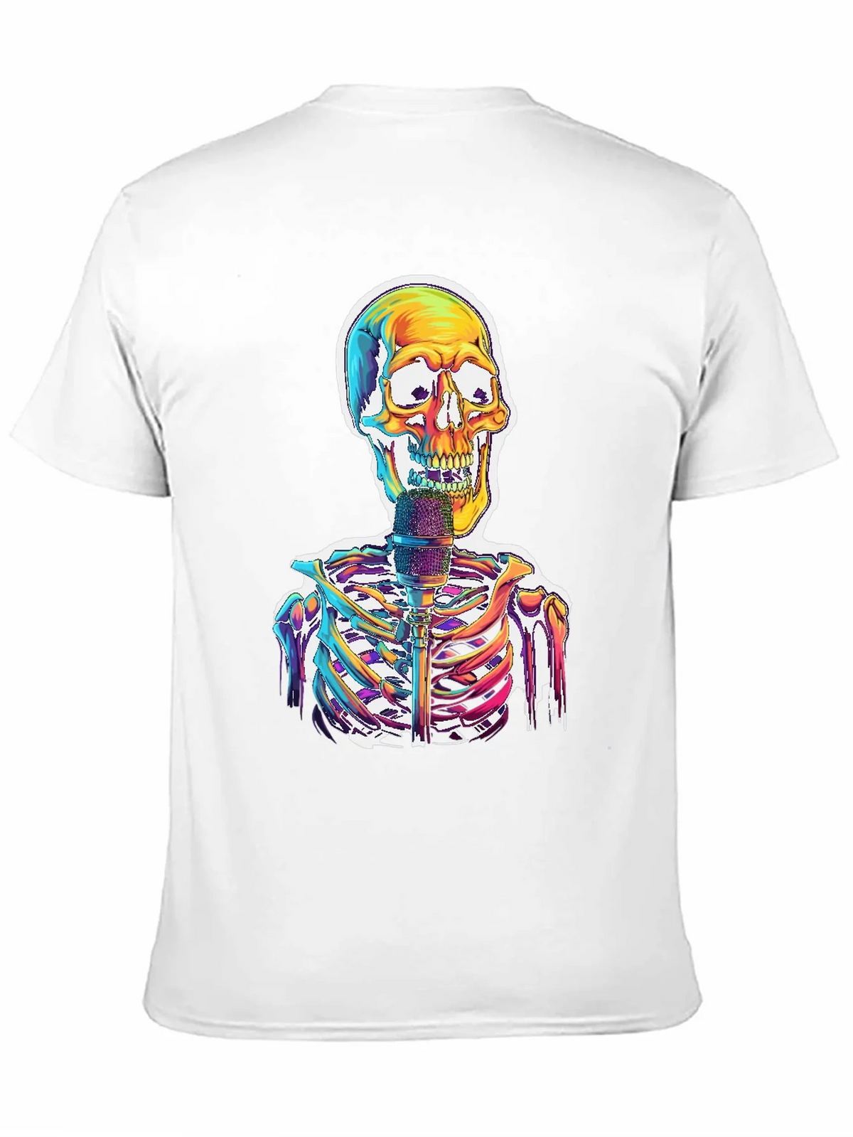 Skeleton Singer Graphic Tee - Cool Skull Design product image 10