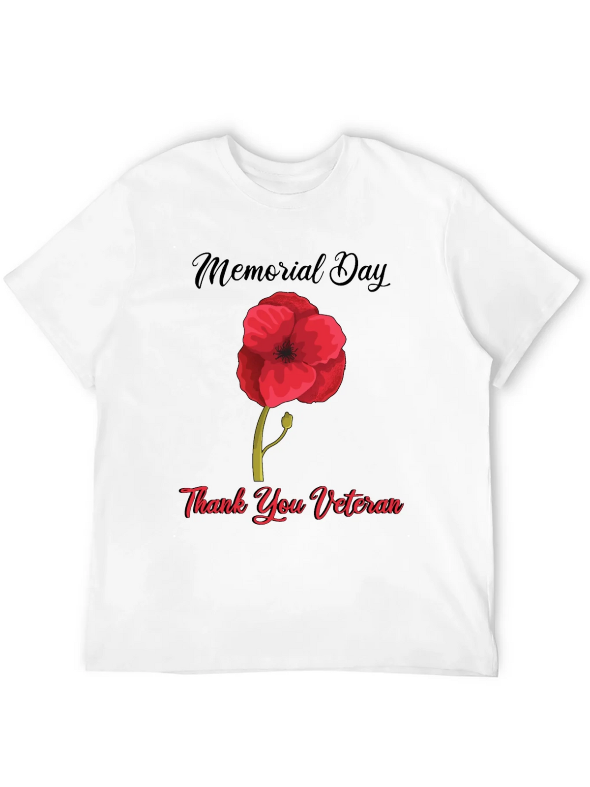 Memorial Day Thank You Veteran Poppy T-Shirt product image 11