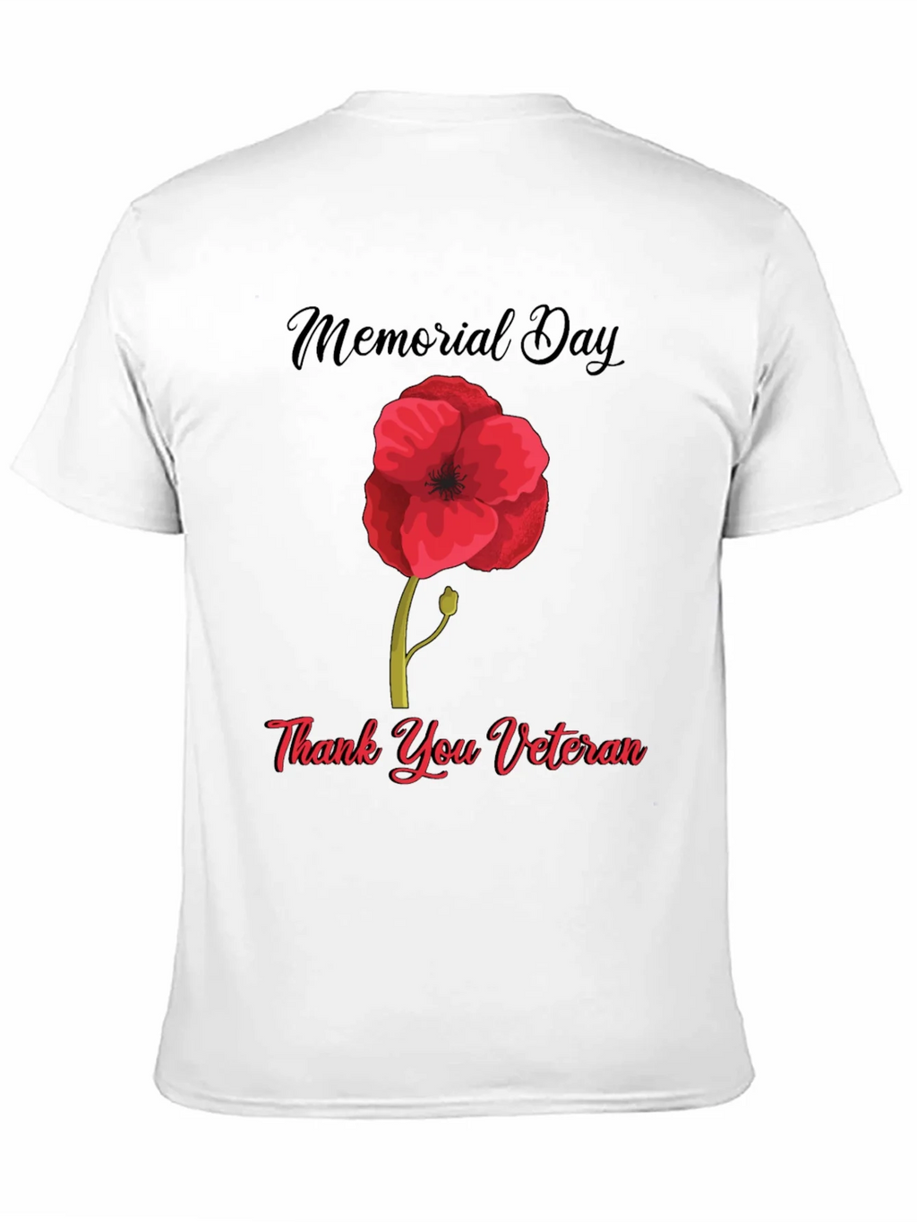 Memorial Day Thank You Veteran Poppy T-Shirt product image 10