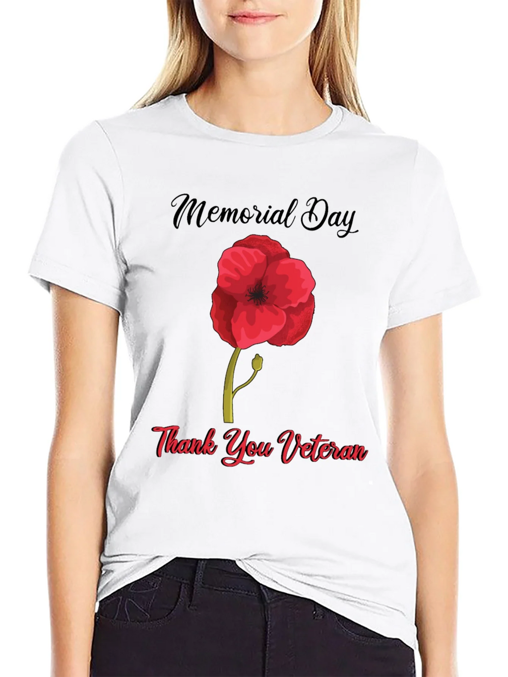 Memorial Day Thank You Veteran Poppy T-Shirt product image 8