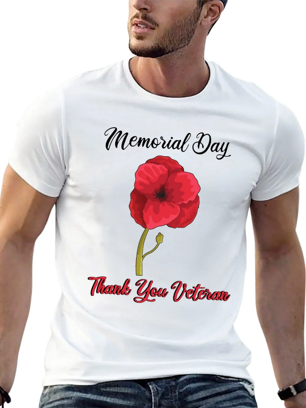 Memorial Day Thank You Veteran Poppy T-Shirt product image 12
