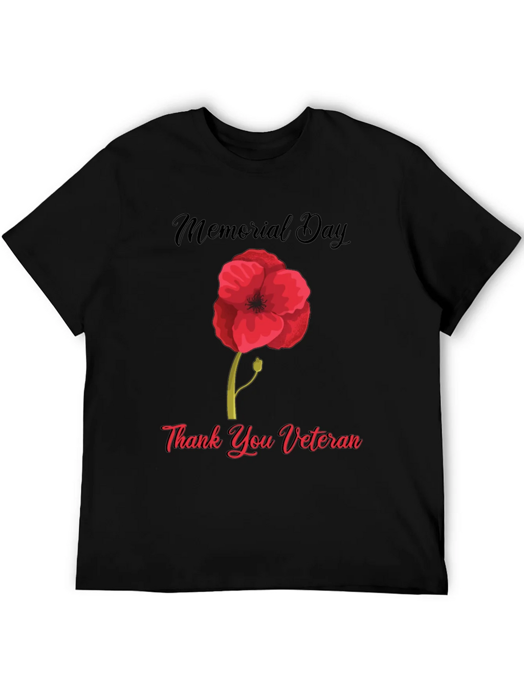 Memorial Day Thank You Veteran Poppy T-Shirt product image 5