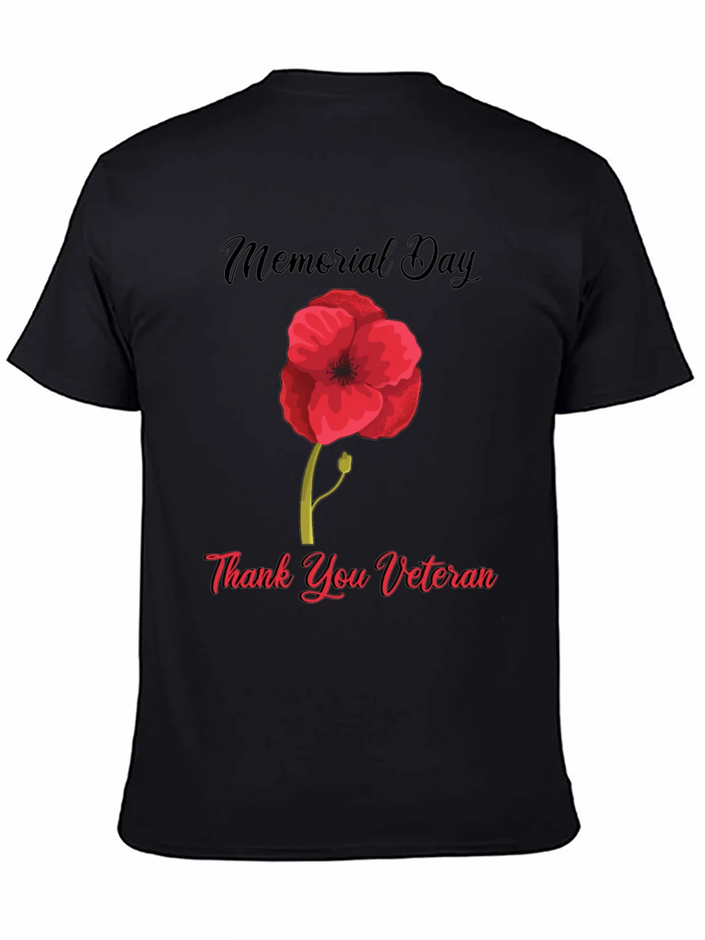 Memorial Day Thank You Veteran Poppy T-Shirt product image 4