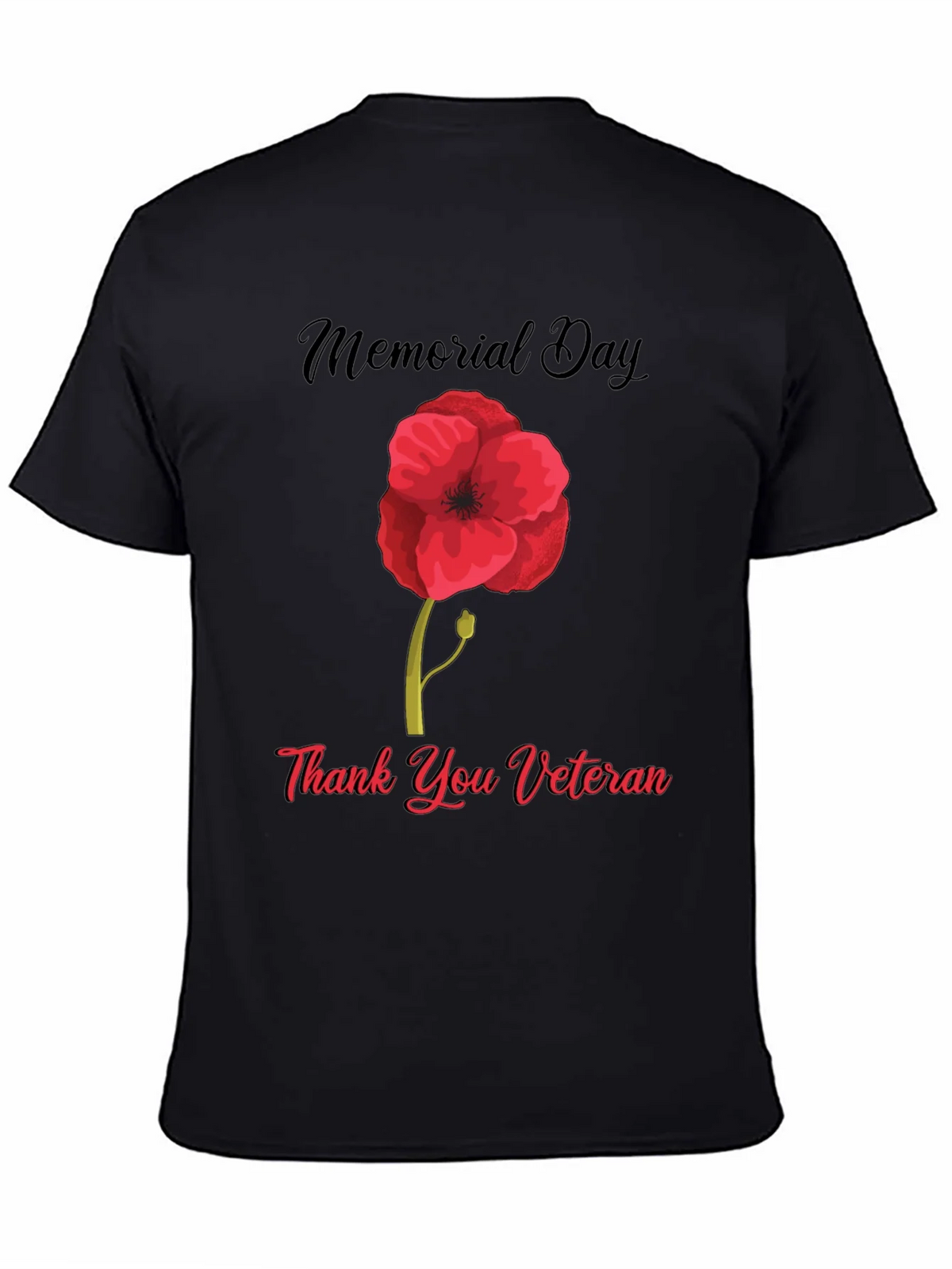 Memorial Day Thank You Veteran Poppy T-Shirt product image 4