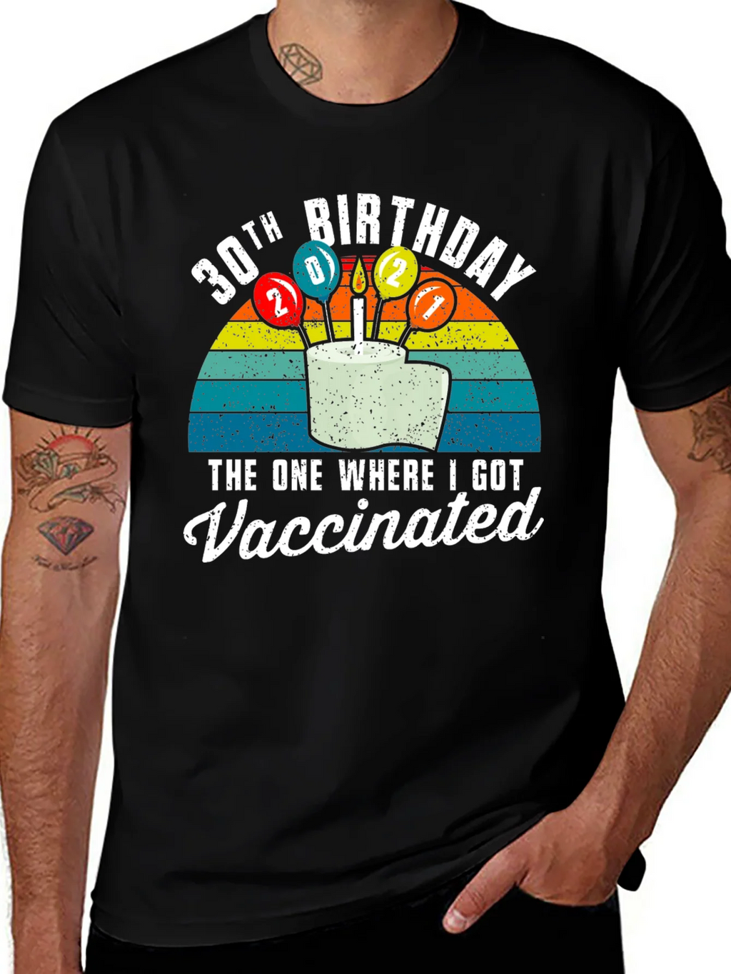30th Birthday Vaccinated T-Shirt product image 1