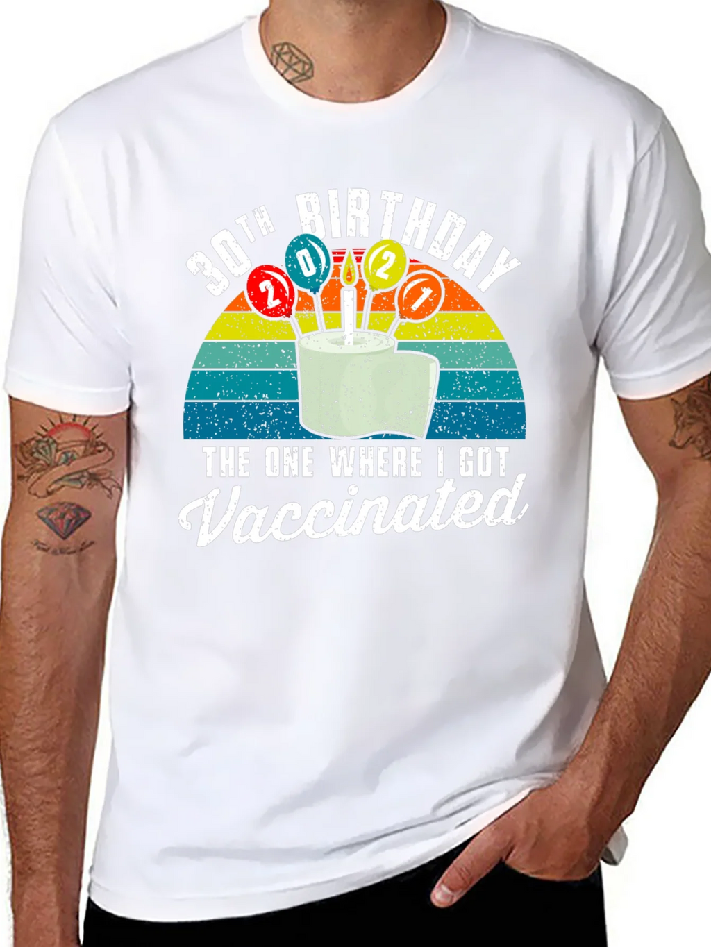 30th Birthday Vaccinated T-Shirt product image 7