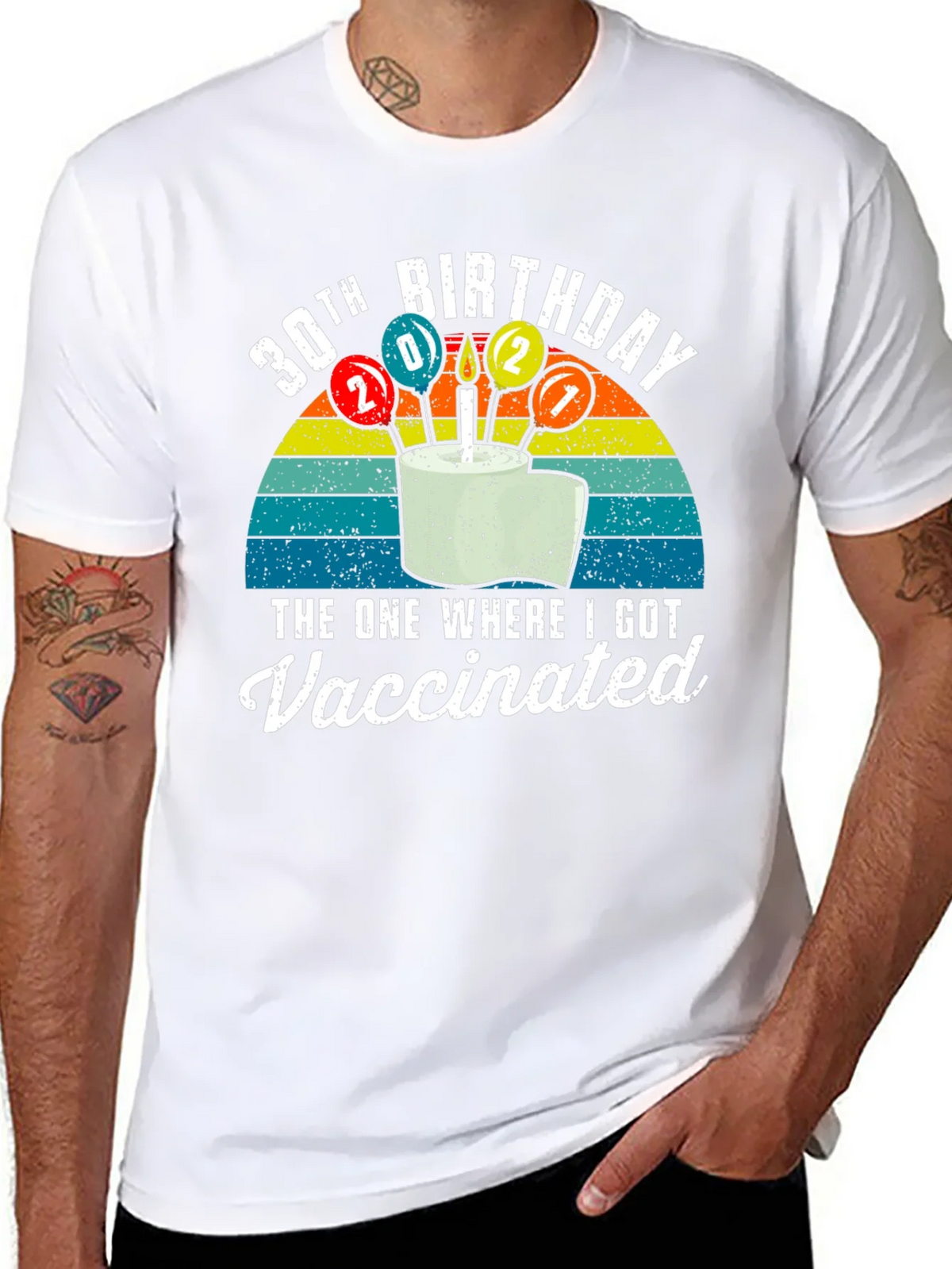 30th Birthday Vaccinated T-Shirt product image 7