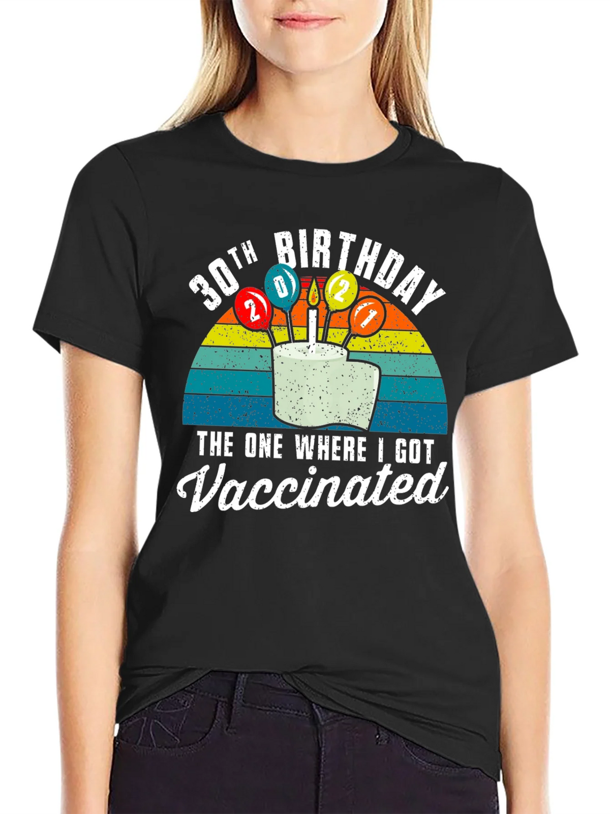 30th Birthday Vaccinated T-Shirt product image 2