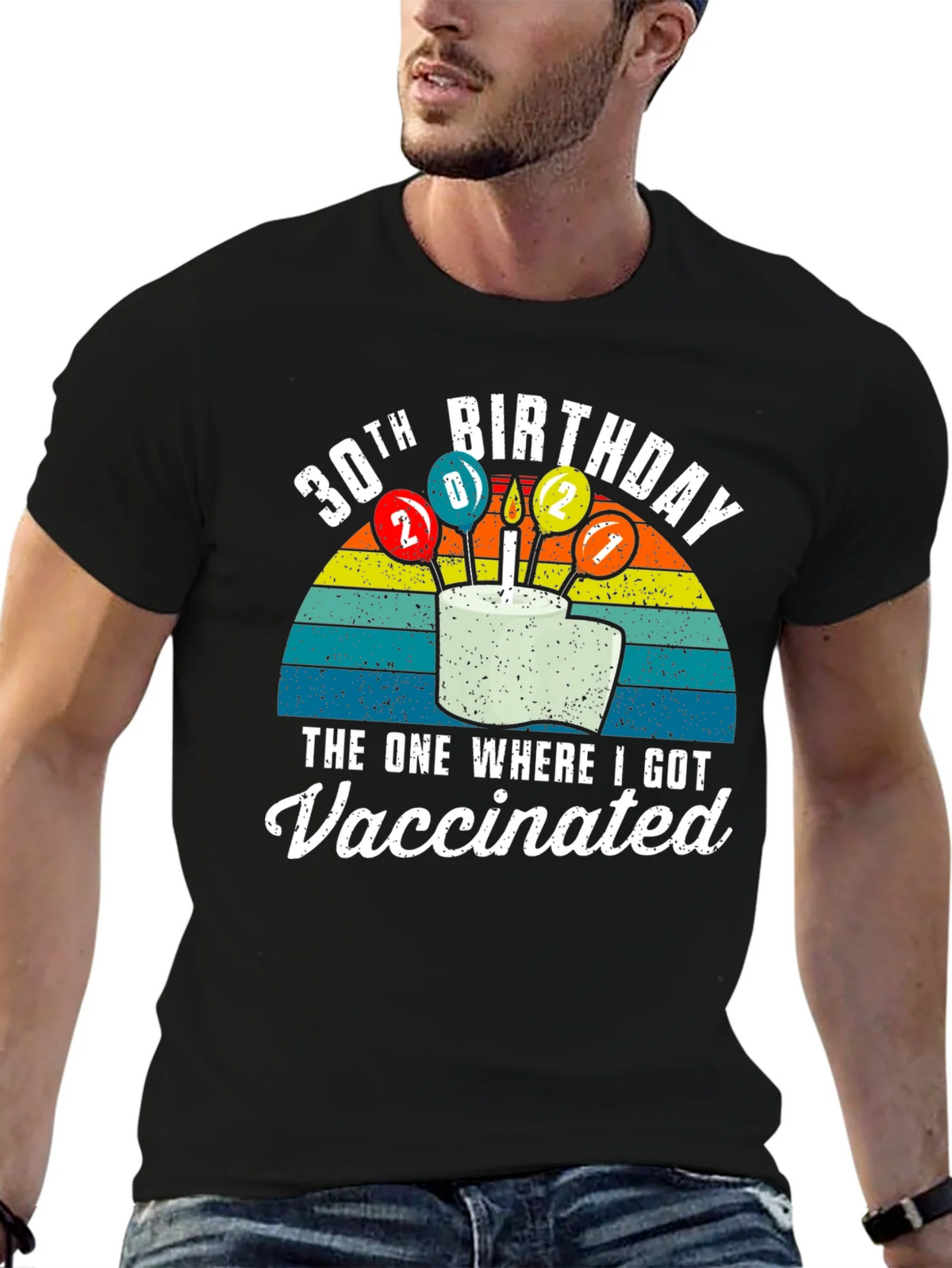 30th Birthday Vaccinated T-Shirt product image 6
