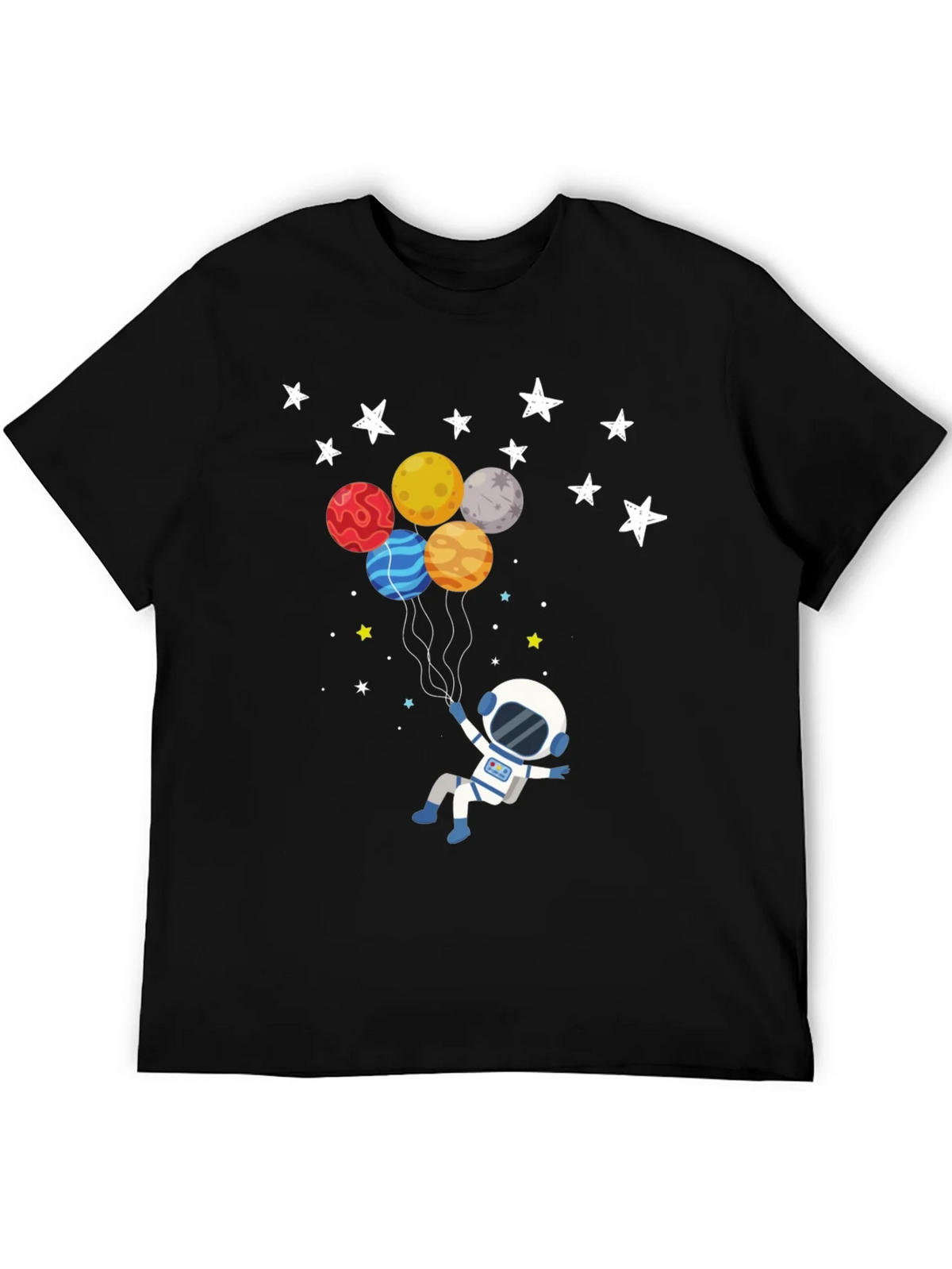Astronaut Planet Balloons Graphic T-Shirt product image 5