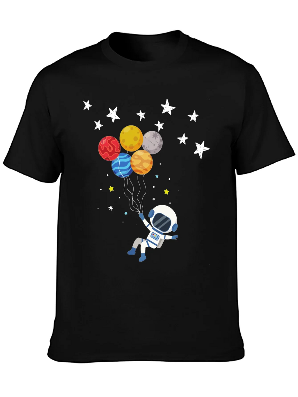 Astronaut Planet Balloons Graphic T-Shirt product image 3