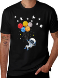 Astronaut Planet Balloons Graphic T-Shirt product image 1