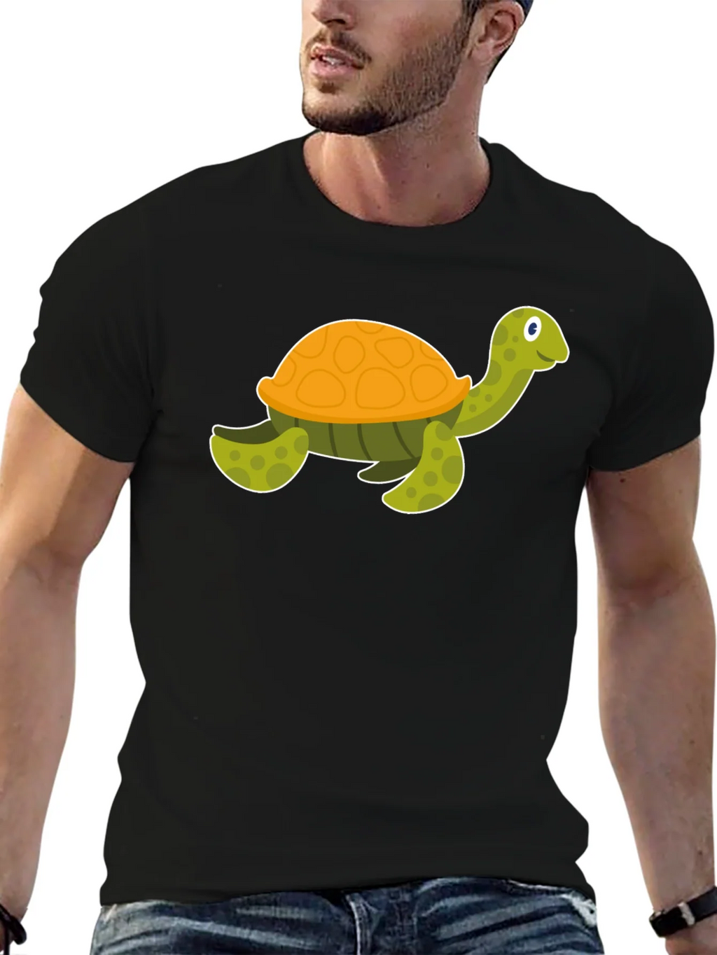 Cartoon Turtle Black T-Shirt product image 6