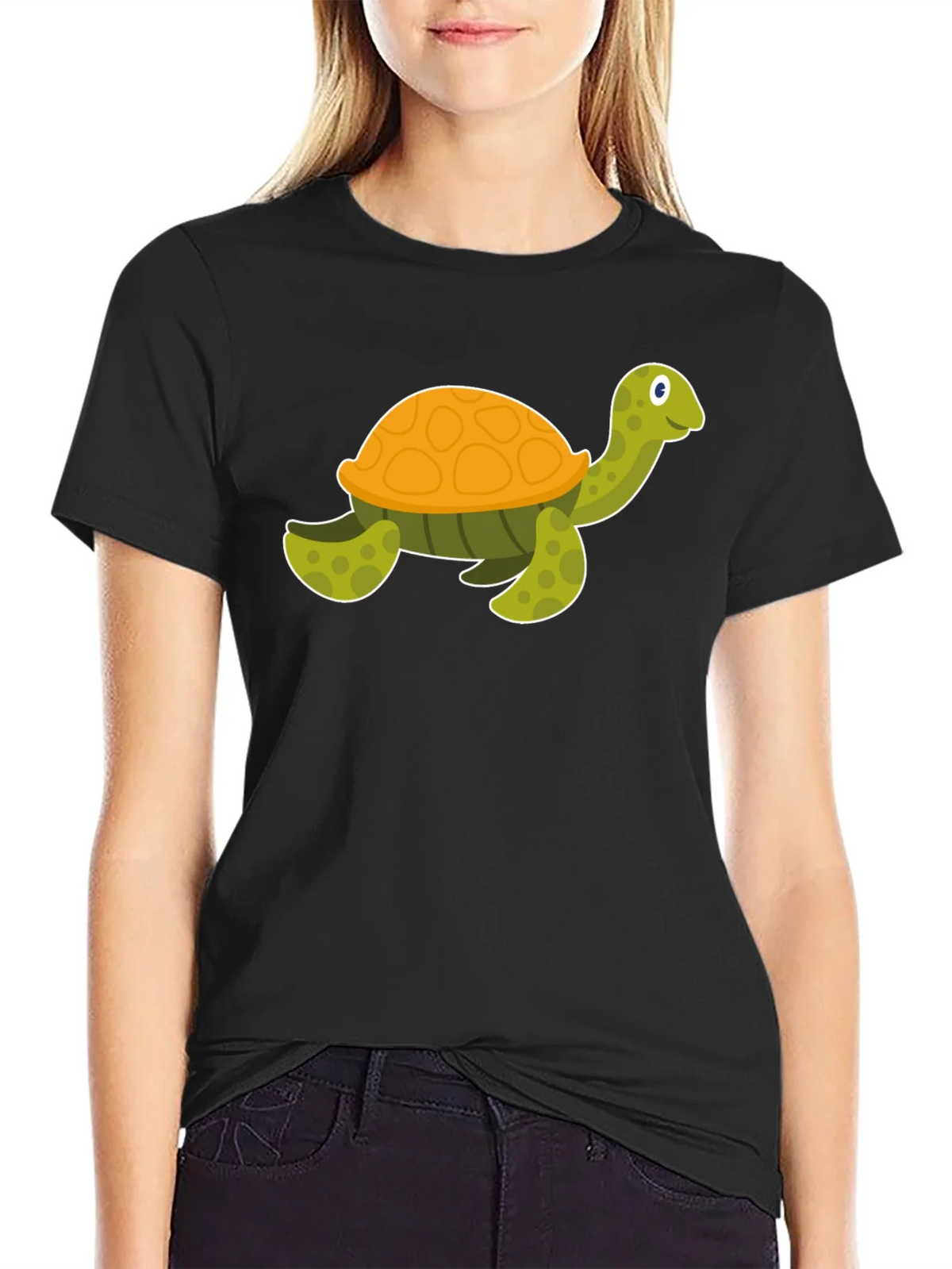 Cartoon Turtle Black T-Shirt product image 2