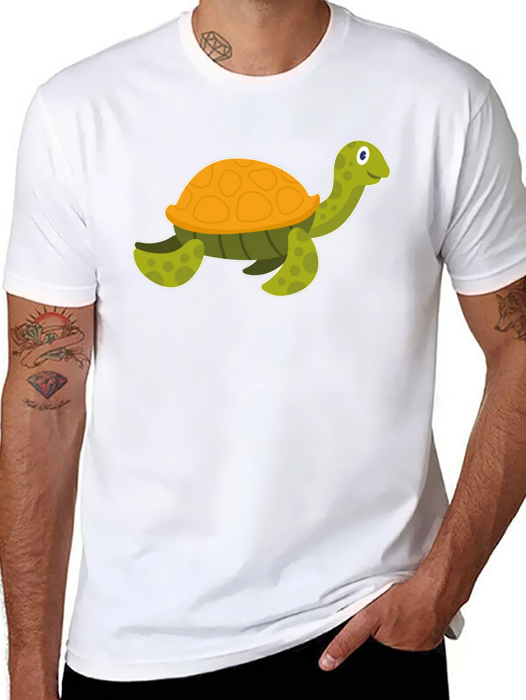 Cartoon Turtle Black T-Shirt product image 7