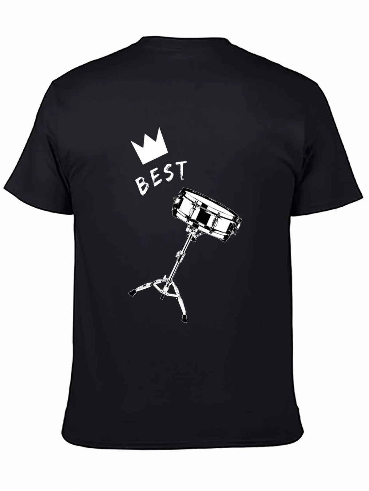 Best Drummer T-Shirt - Crown & Snare Drum Design product image 3
