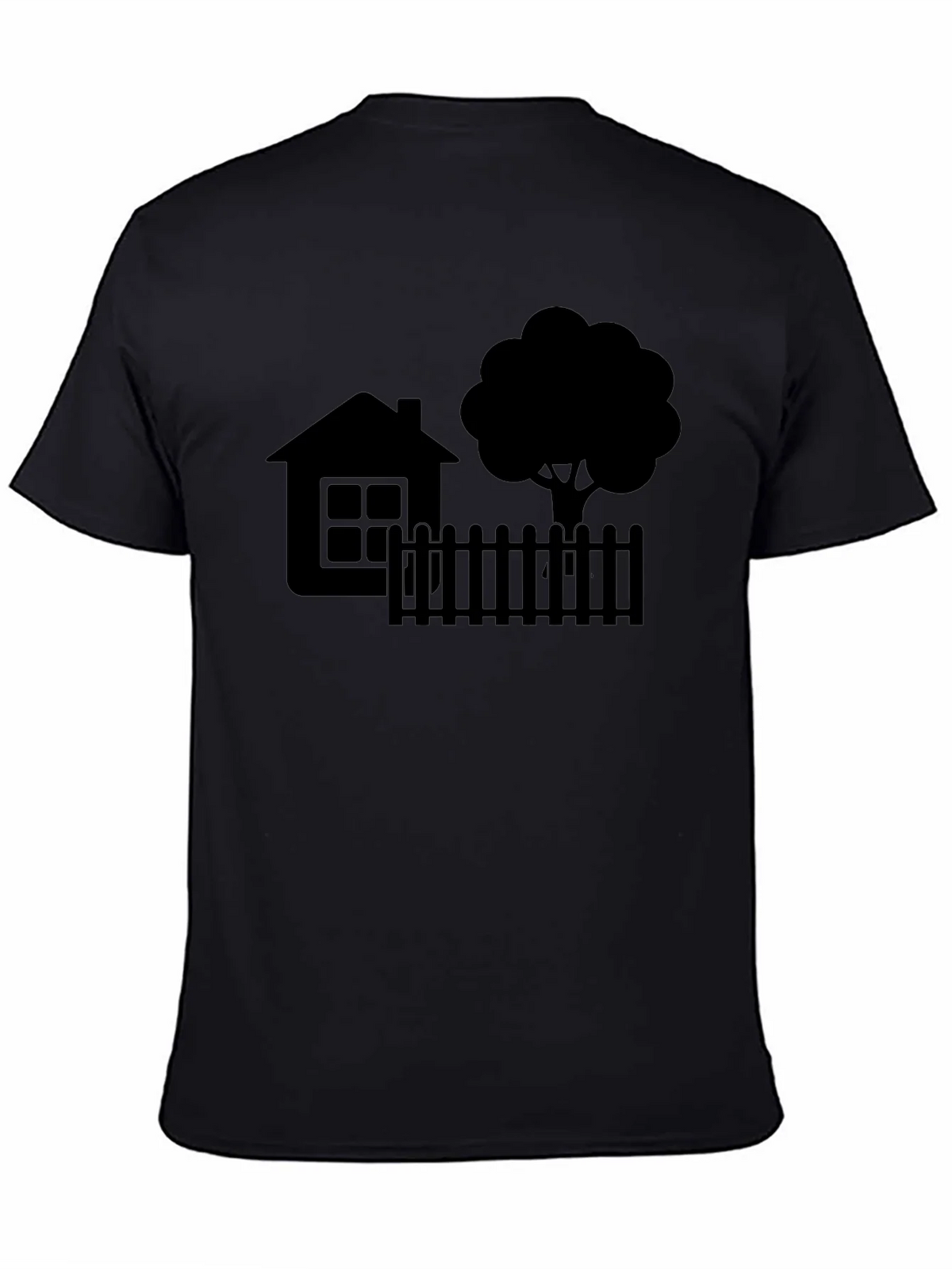 House & Tree Graphic Tee - Modern Black Shirt product image 4