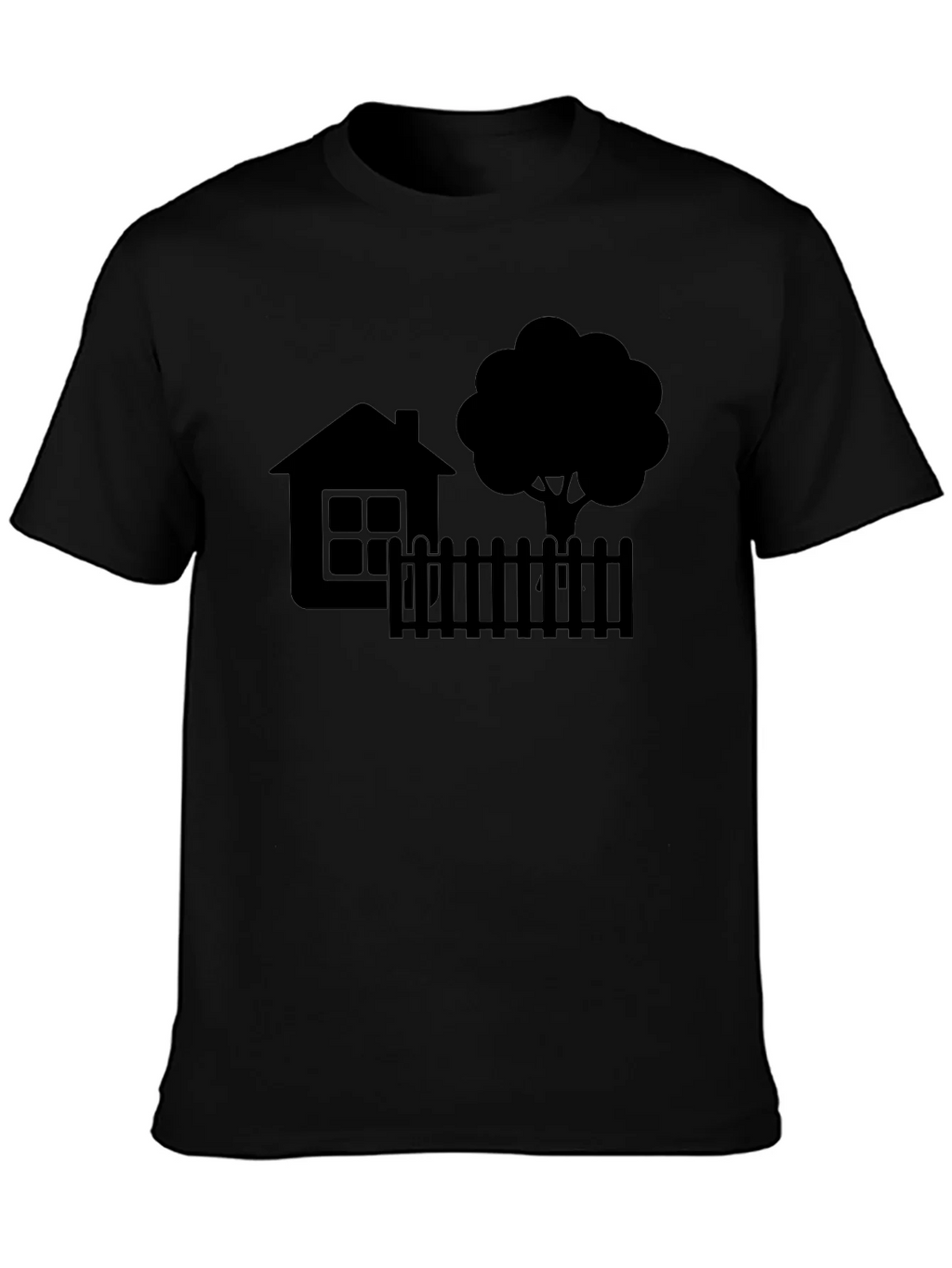 House & Tree Graphic Tee - Modern Black Shirt product image 3
